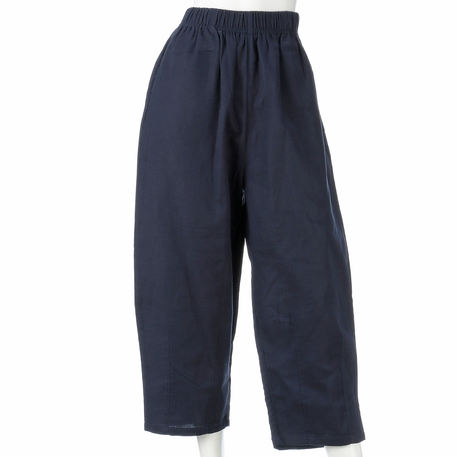 綿麻二重折りオーガニックコクーンパンツ - 画像5