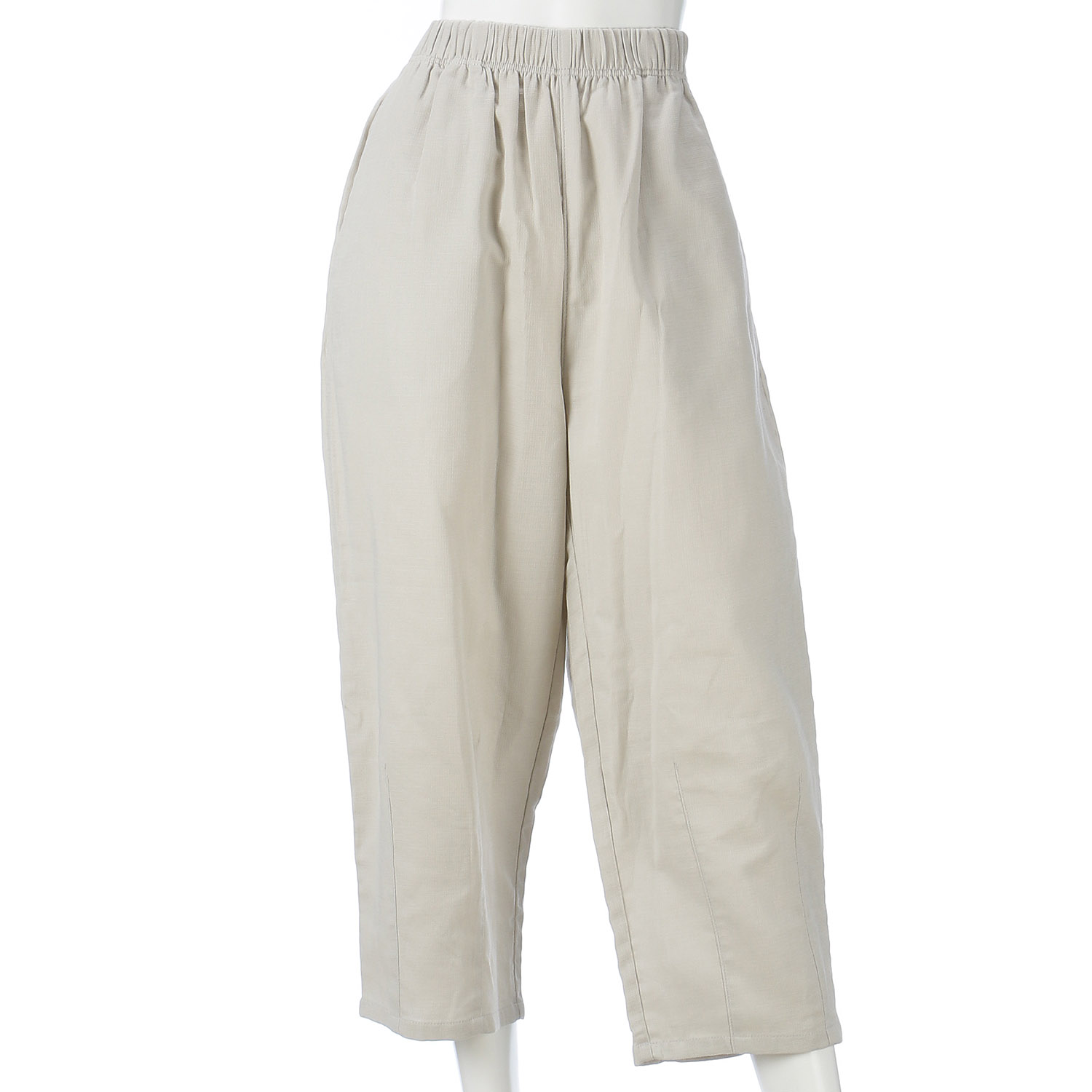 綿麻二重折りオーガニックコクーンパンツ - 画像5