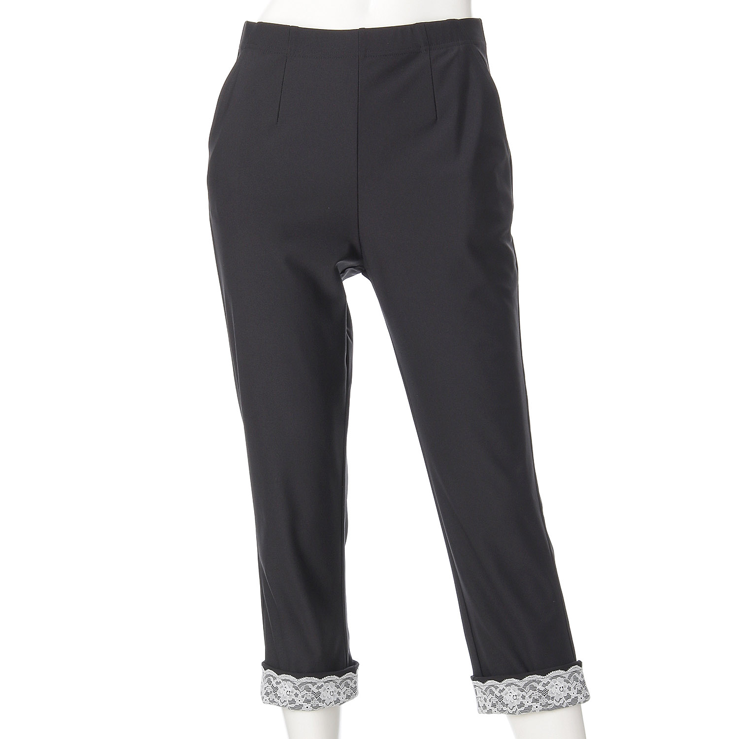 ポリエステルハイテンション 裾レースアンクルパンツ - 画像5