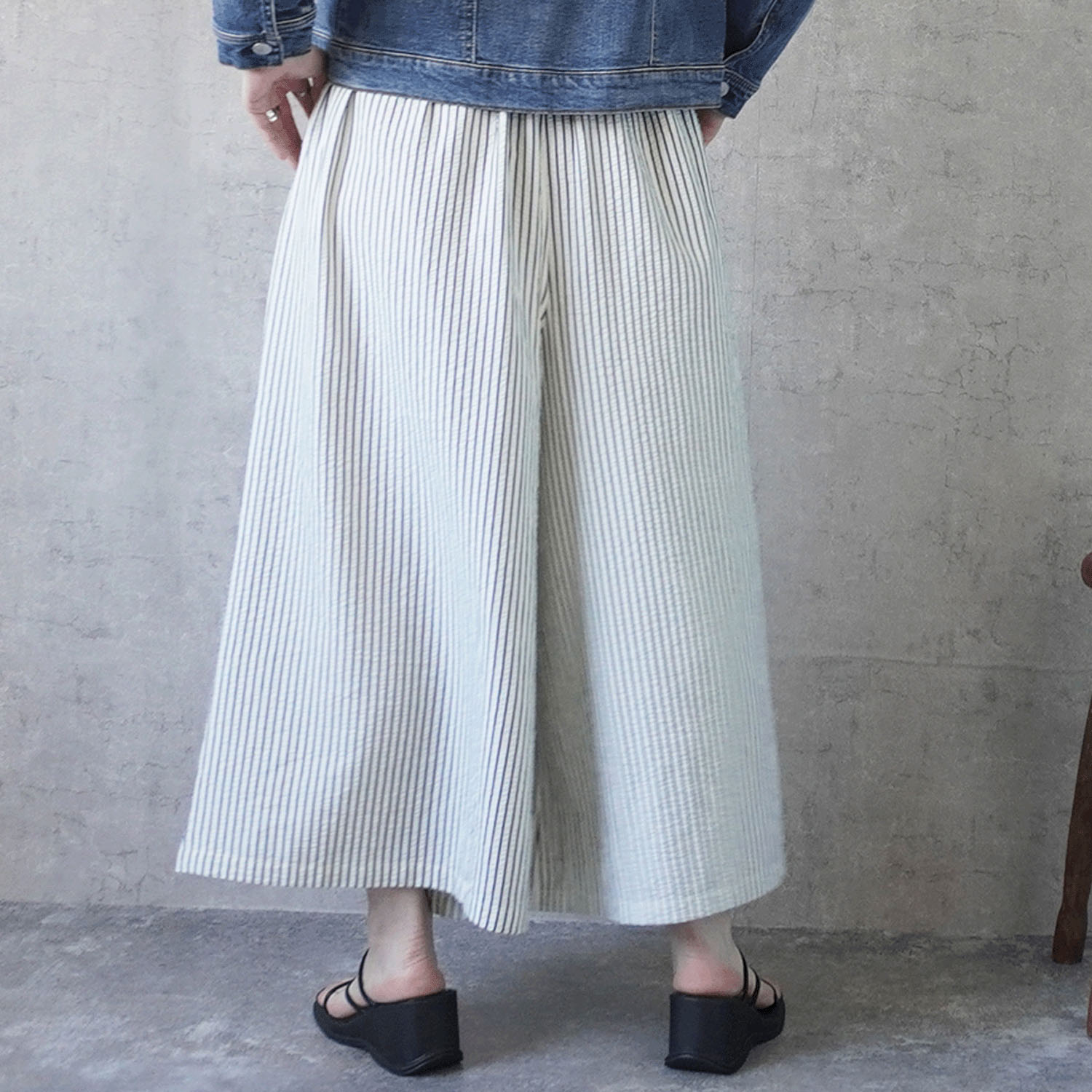 nod ストライプフレアパンツ - 画像11