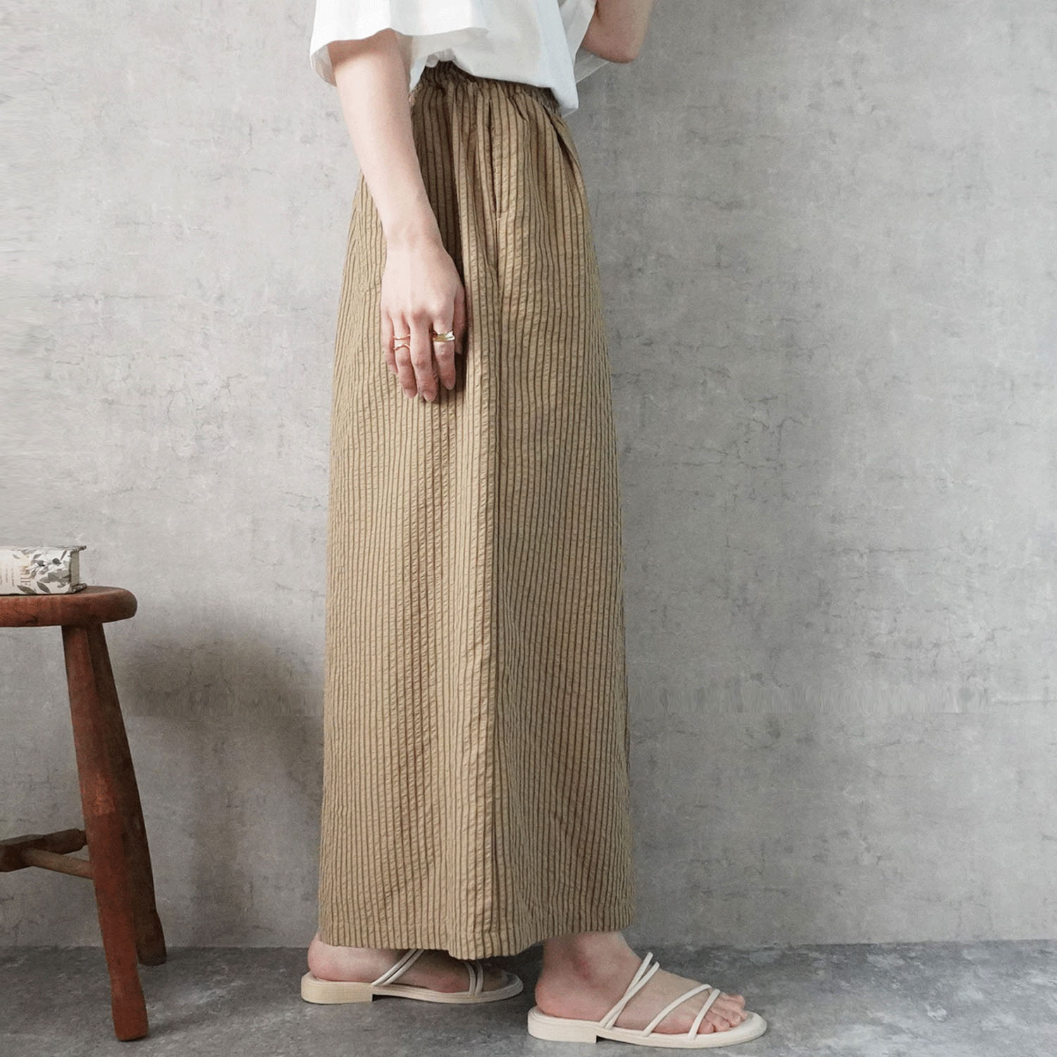 nod ストライプフレアパンツ - 画像4