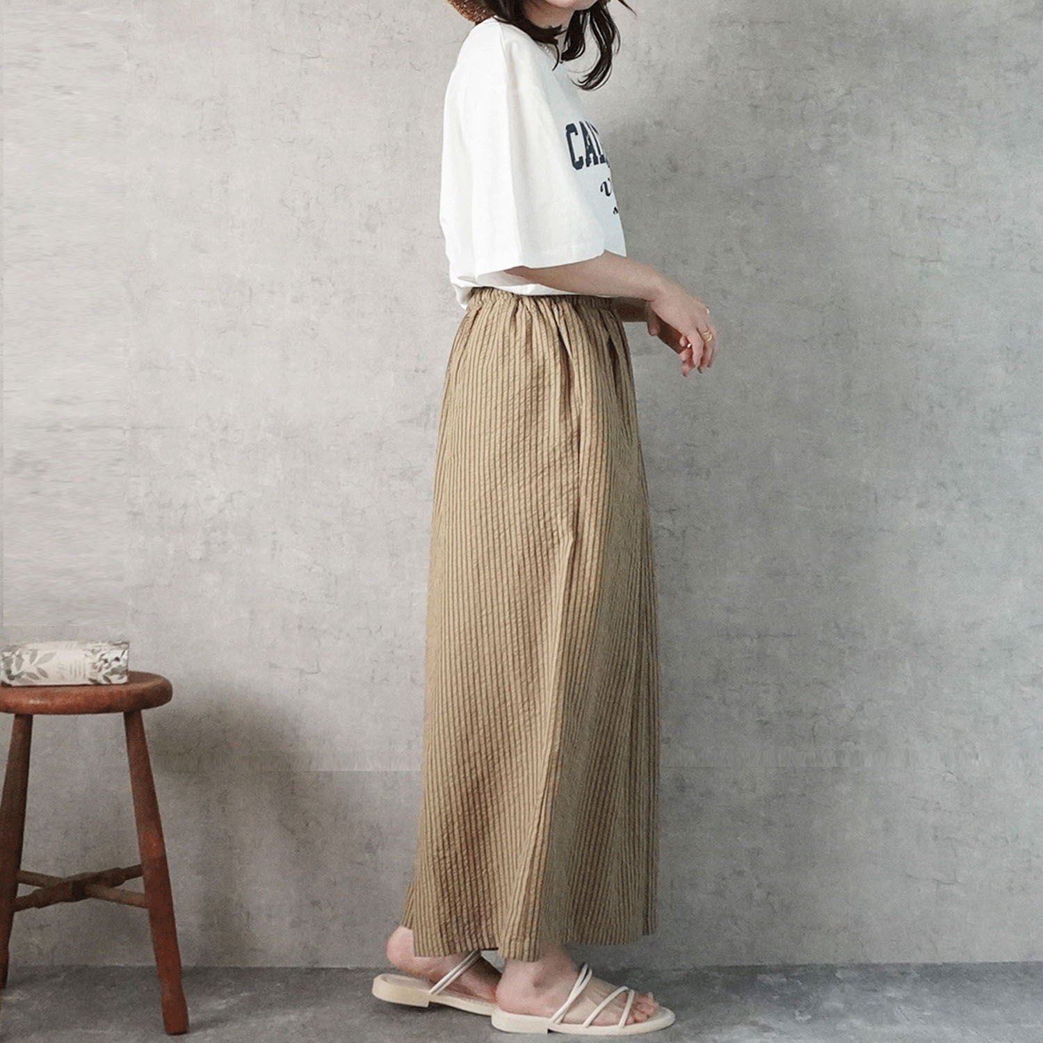 nod ストライプフレアパンツ - 画像6