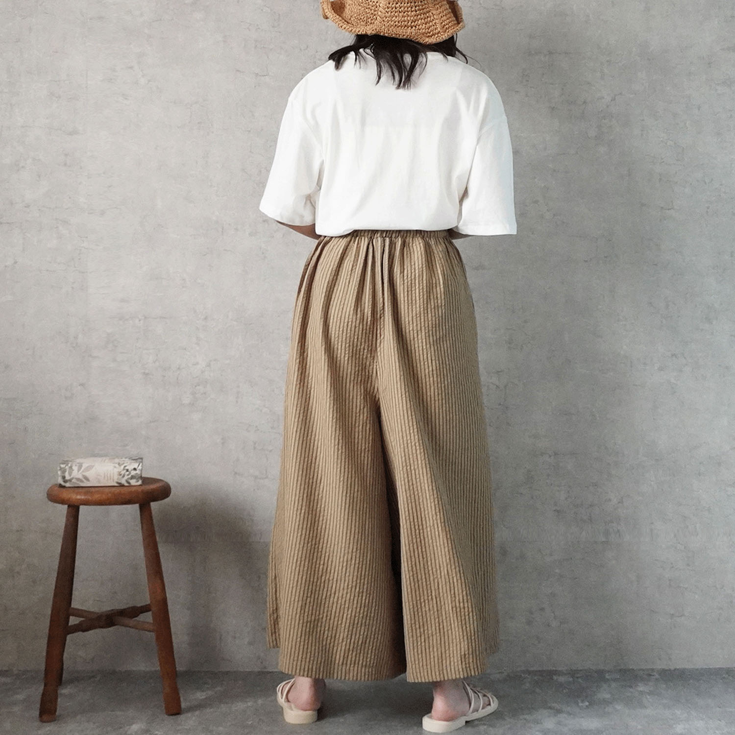 nod ストライプフレアパンツ - 画像7