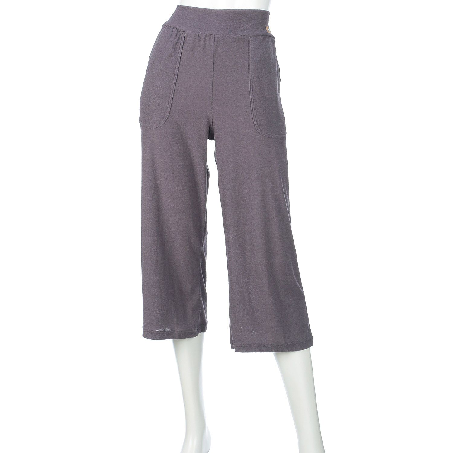 HOME BY TEMPUR ポケット付きワイドパンツ レーヨンパイル