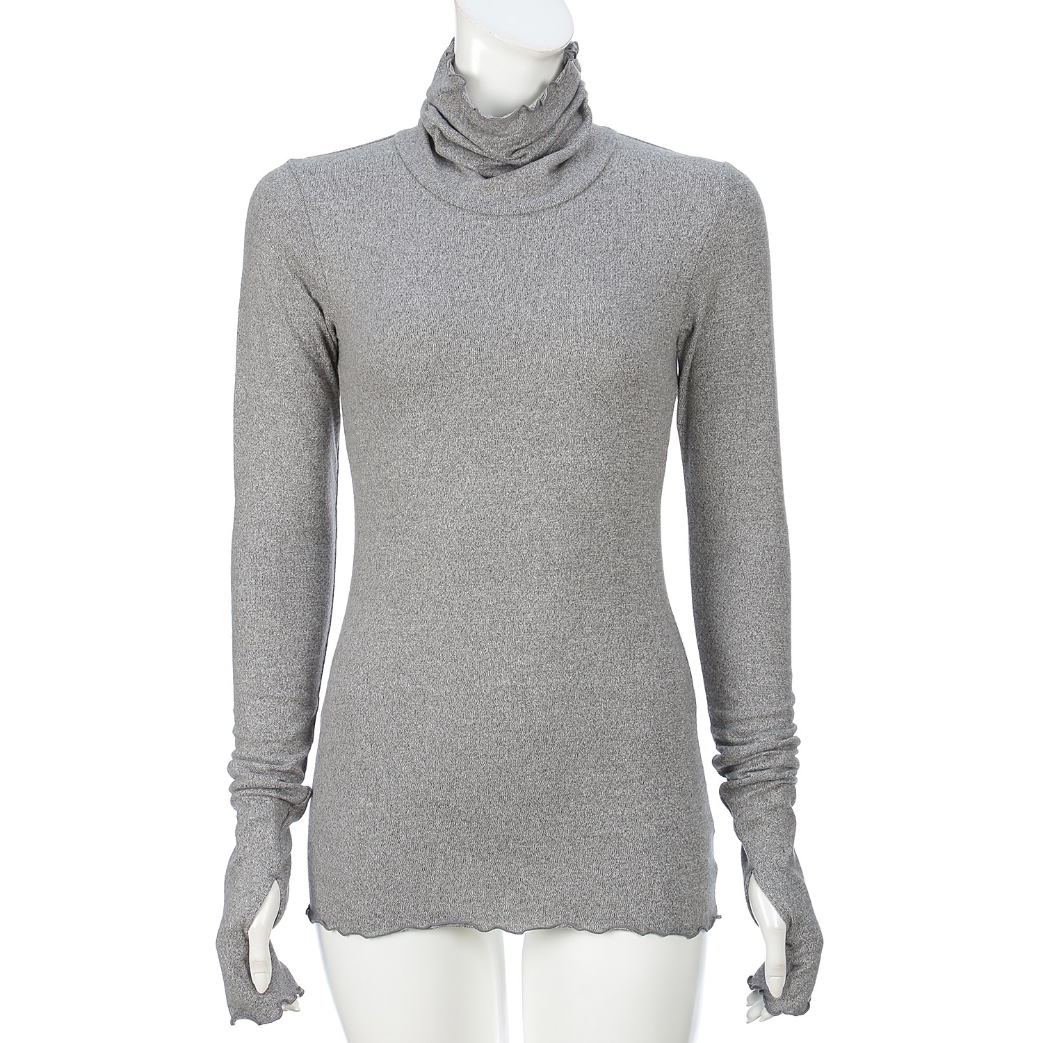 ネックウォーマー付きロング袖インナー