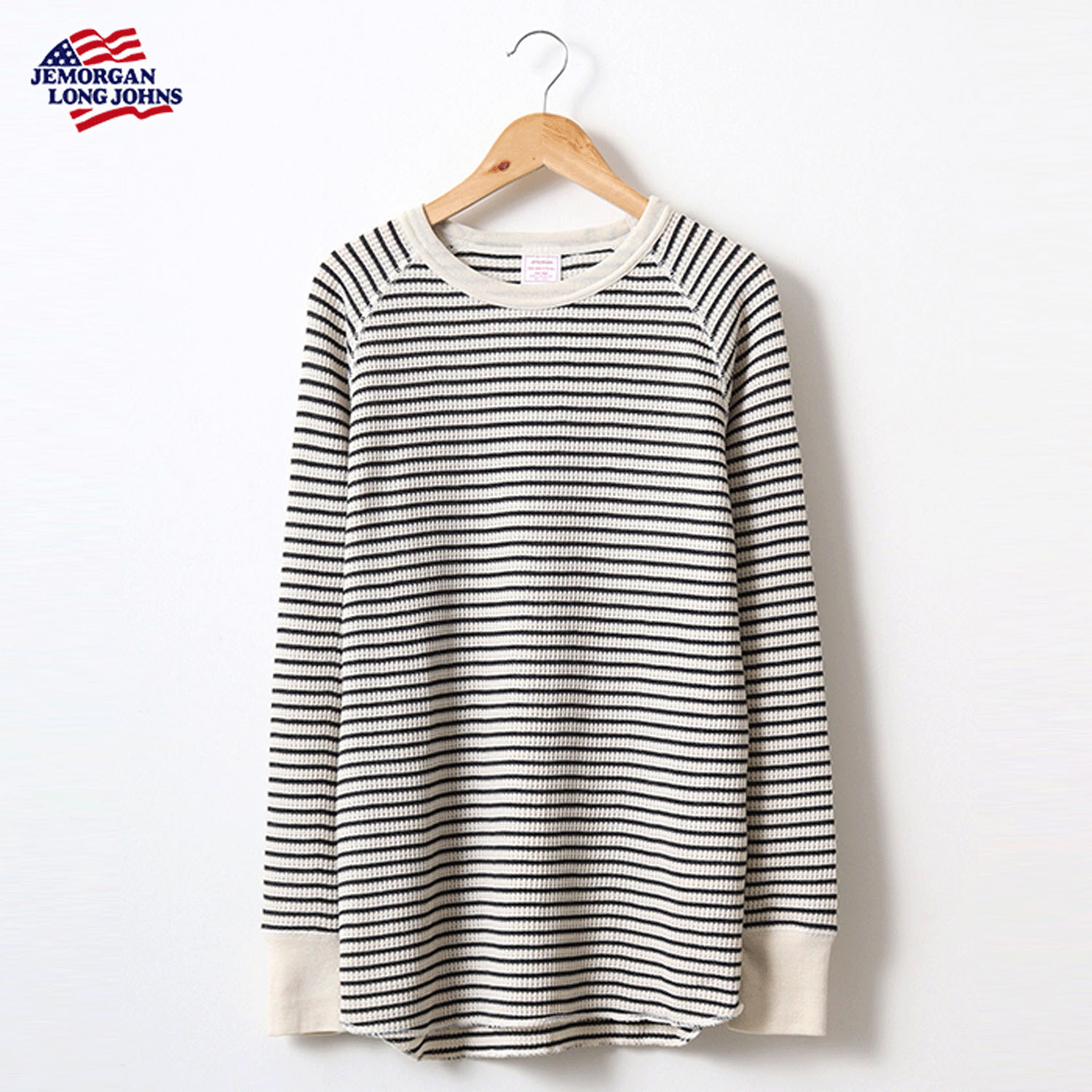 【JEMORGAN LONG JOHNS】 ボーダー ワッフルラグランTパック - 画像10