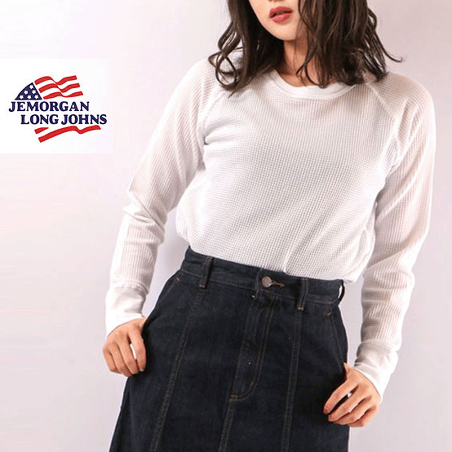 【JEMORGAN LONG JOHNS】 無地ワッフルラグランTパック - 画像9