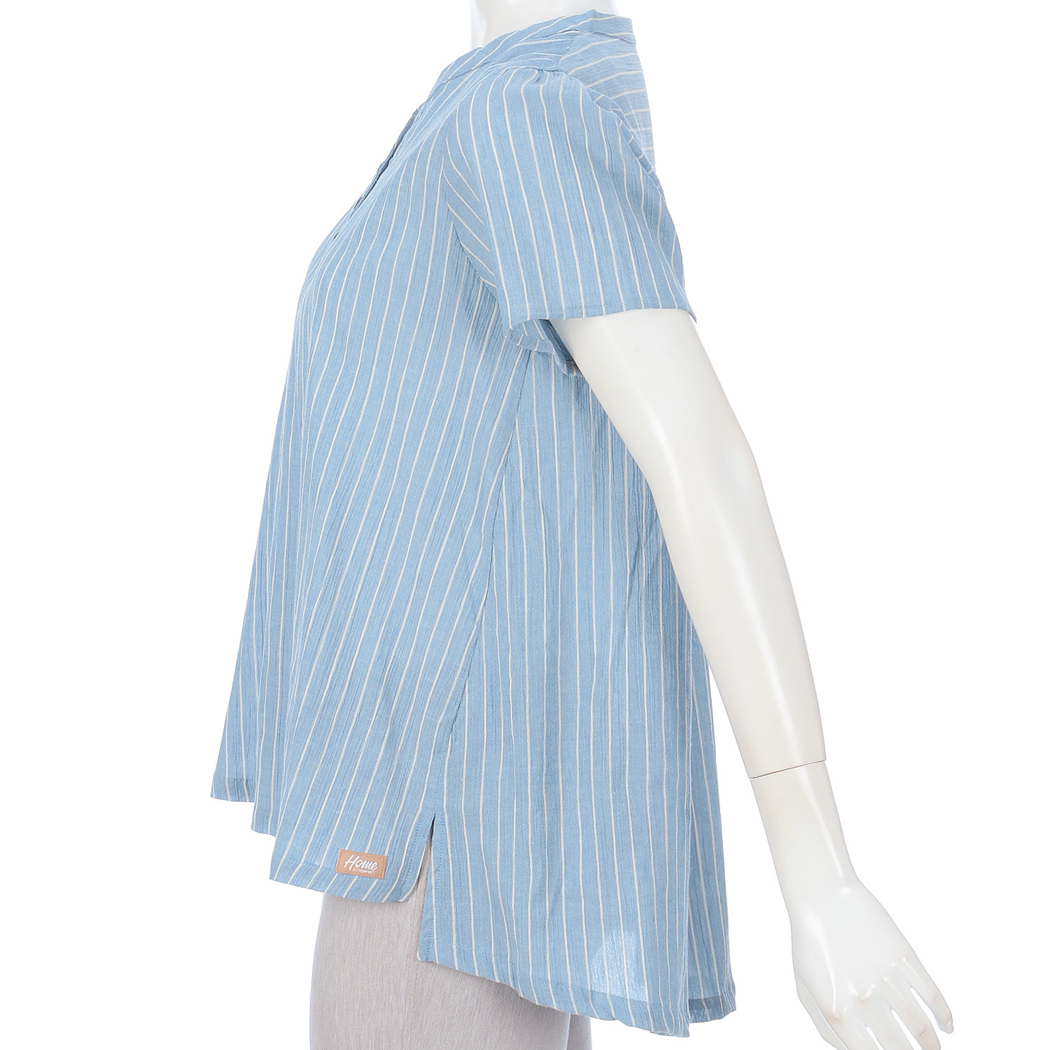 HOME BY TEMPUR ヘンリーネック半袖シャツ - 画像2