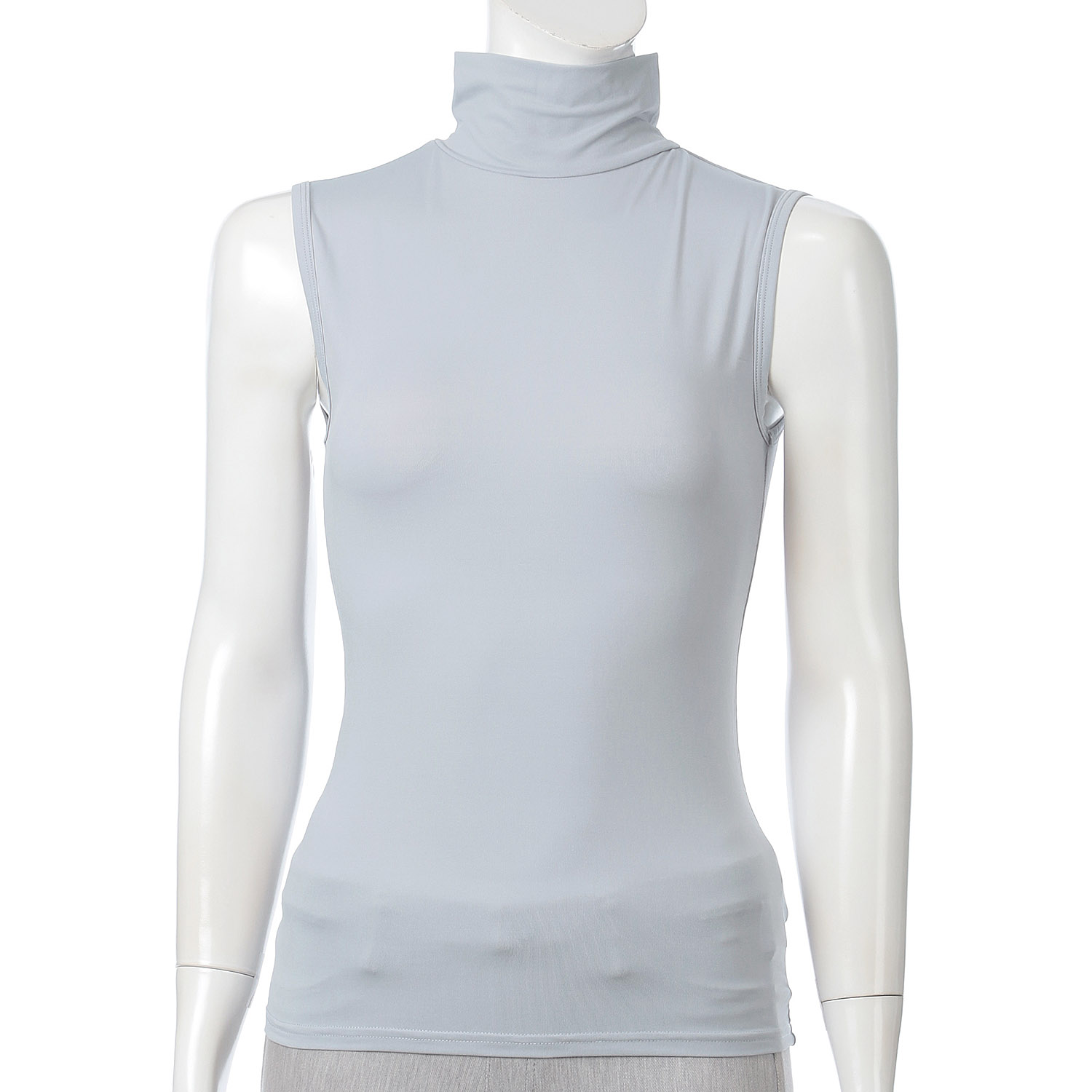 さらっと着て日焼け対策 ハイネックタンク（アームカバー付き） - 画像1