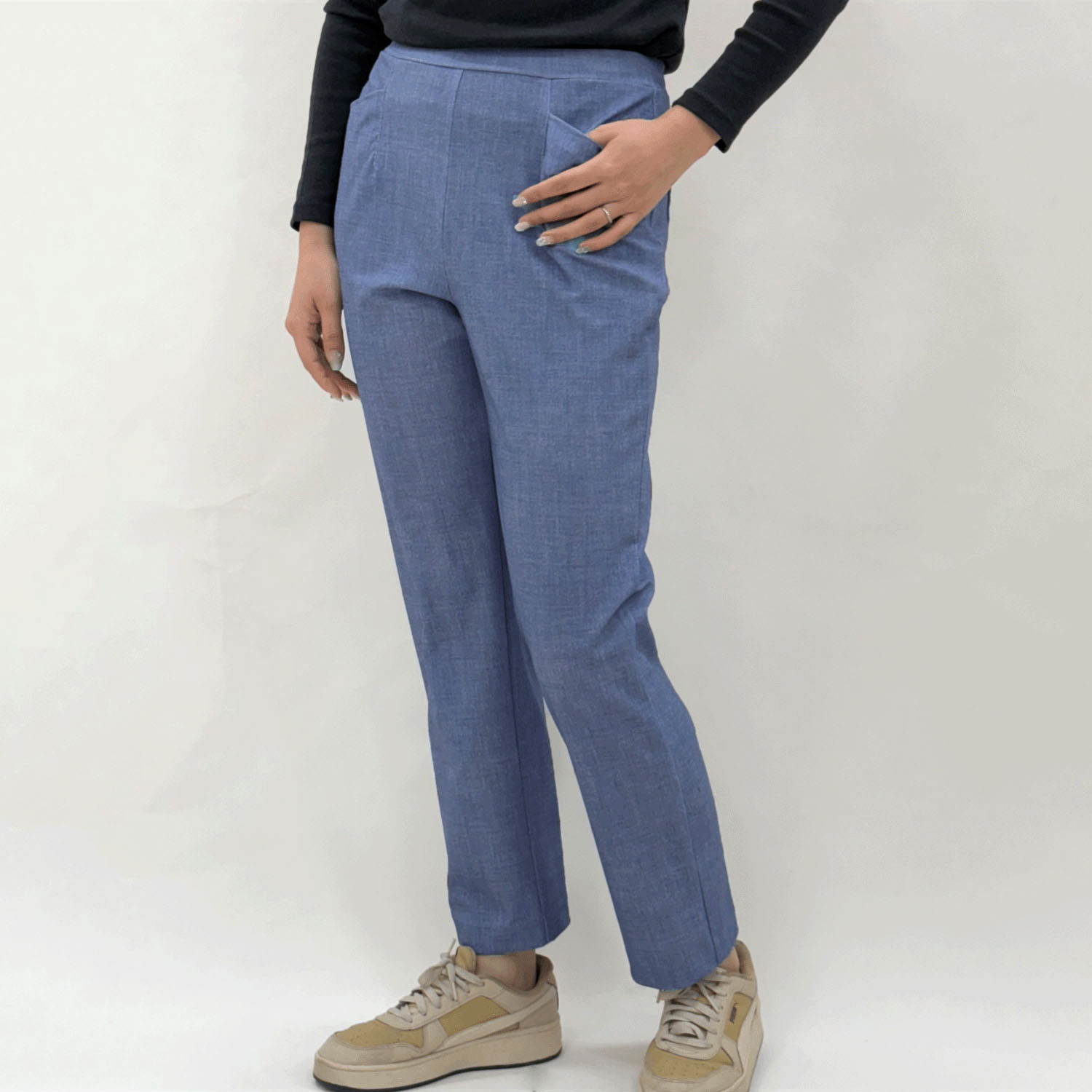 ピタッツ メッシュハイテンションデニムプリントストレートパンツ - 画像17