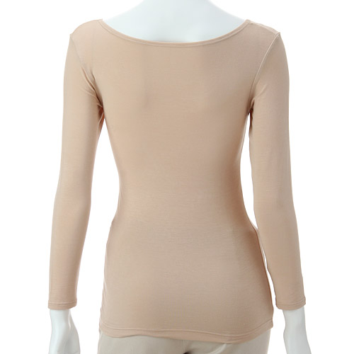 とろ～り極上インナー ラウンドネック8分袖 M／L ジョワイユ - 画像6