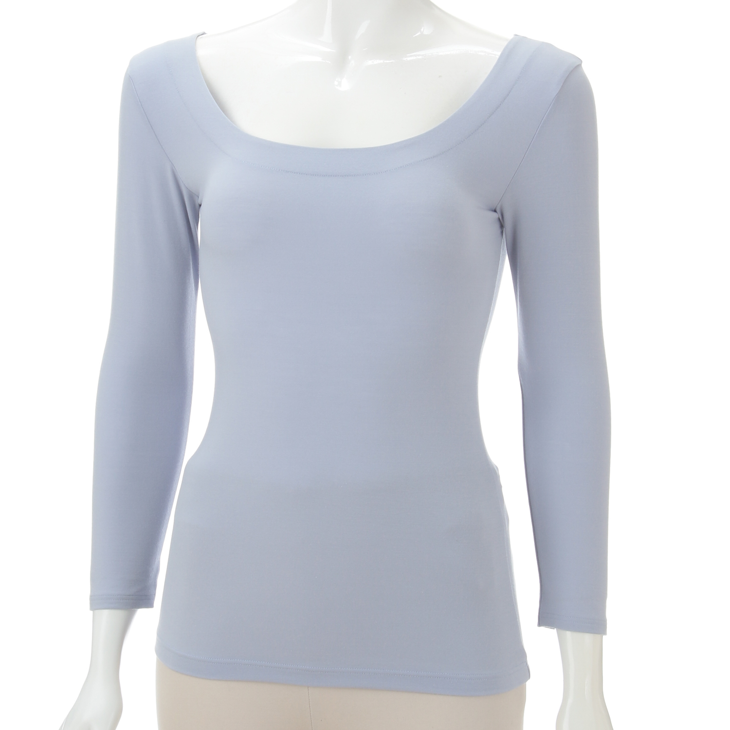 とろ～り極上インナー ラウンドネック8分袖 M／L ジョワイユ - 画像1