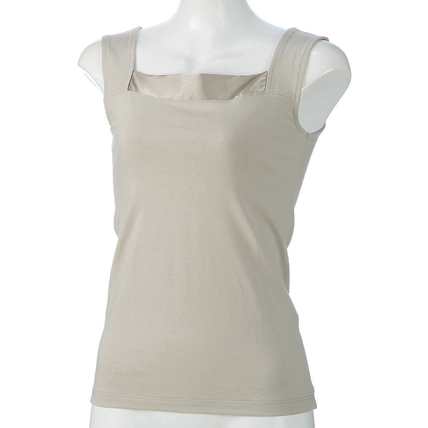 ジョワイユ サテン切替2WAYタンクトップ