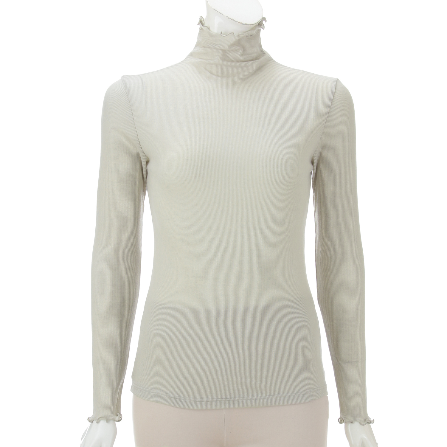 ジョワイユ ふわふわテレコ ボトルネック長袖インナー