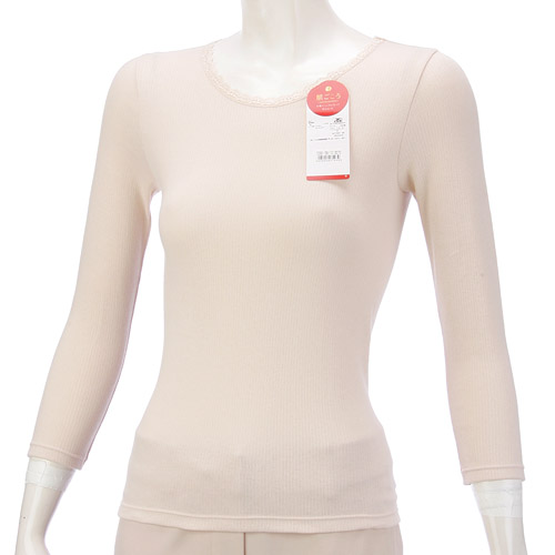 綿エイトロック8分袖 M／L - 画像1