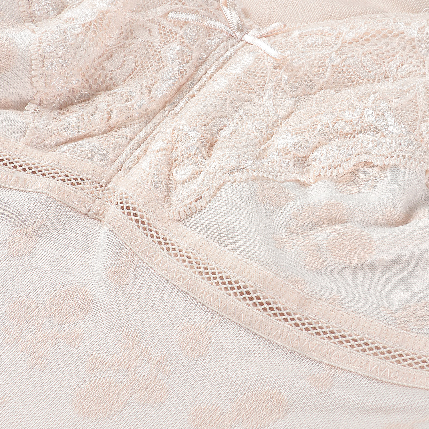 花柄綿混ジャガード汗取り付カップ付インナー - 画像5