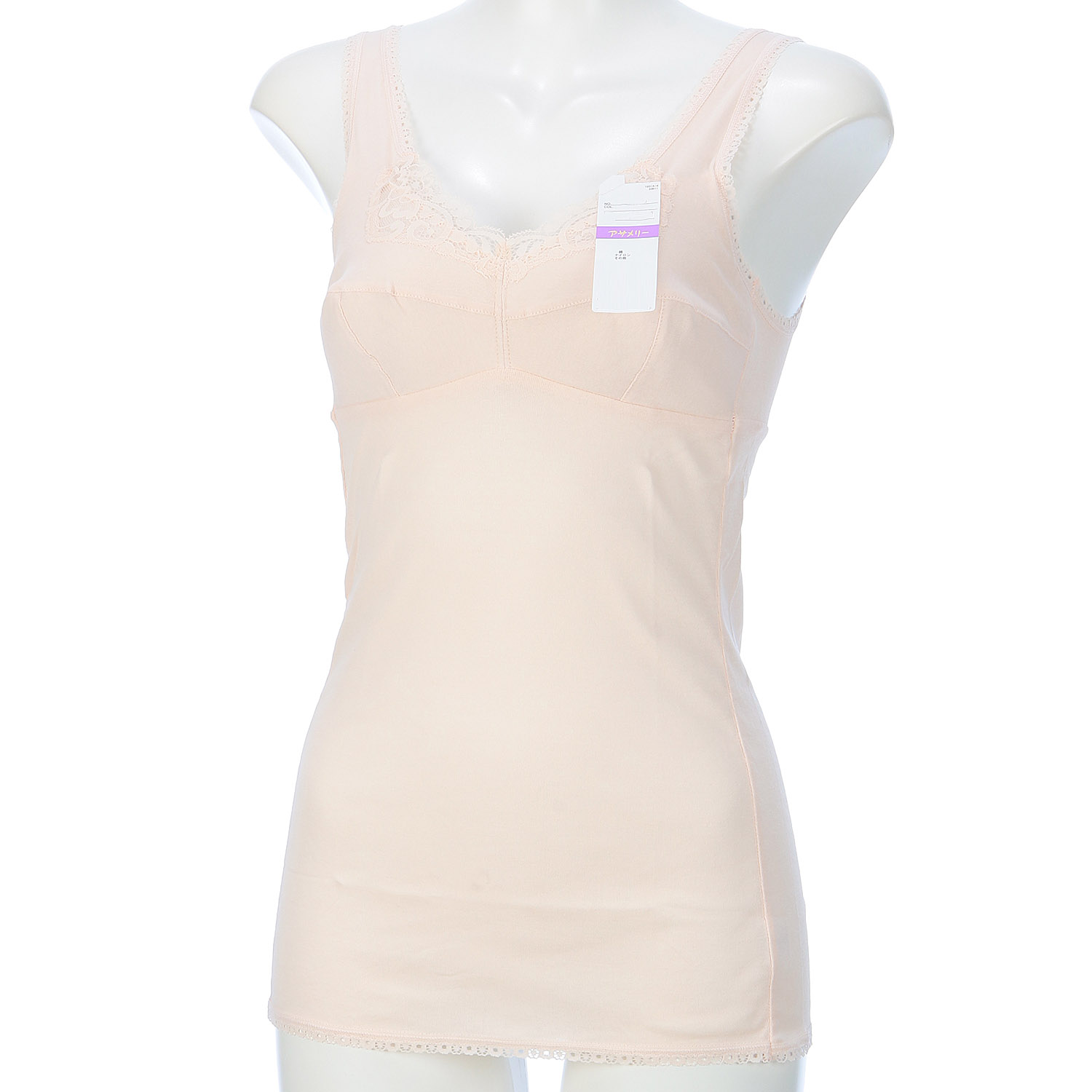 アサメリー ラン型ブラ付きレースキャミソール A75 - 画像1