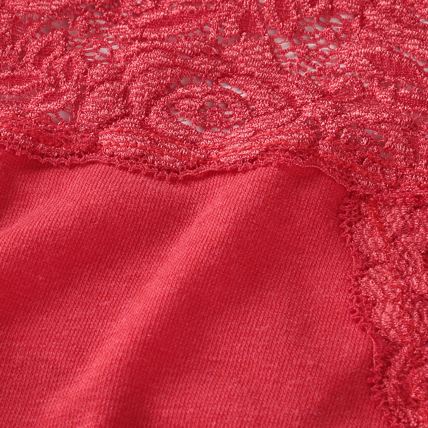 【新品番】薔薇レースショーツ 赤M - 画像3