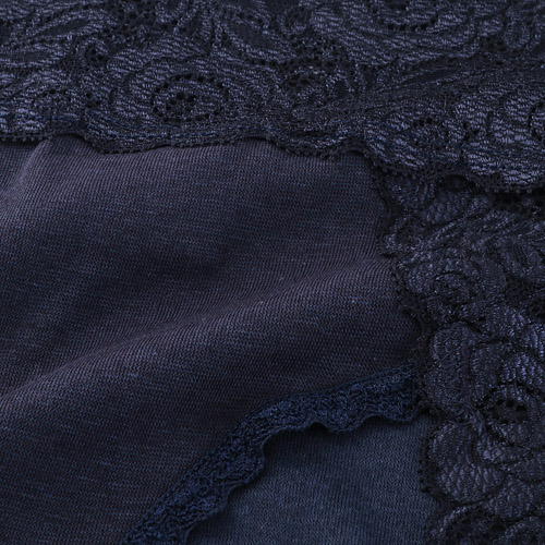 【在庫限り】薔薇レースショーツ 濃紺M - 画像4