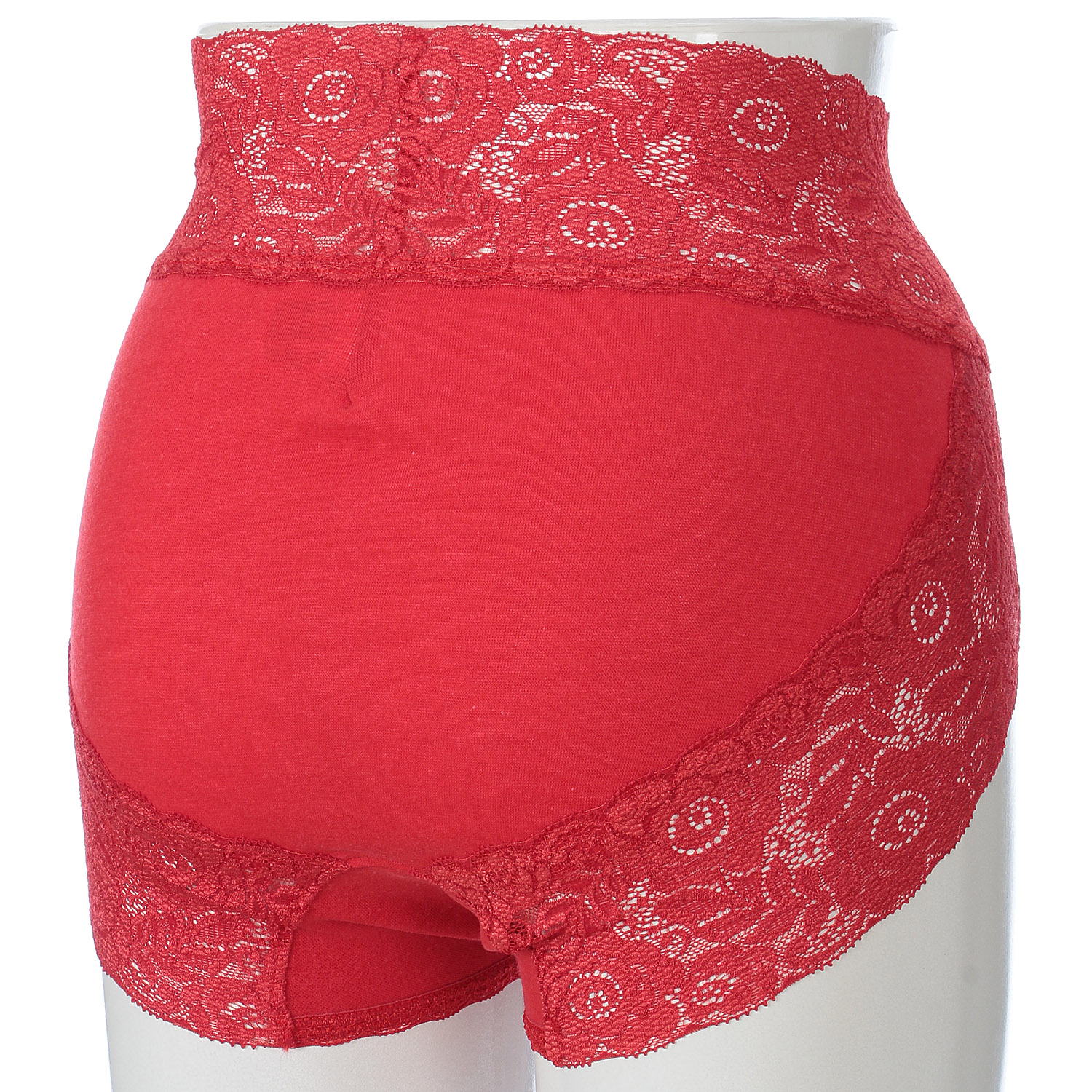 【新商品】薔薇レースショーツ 赤L - 画像2
