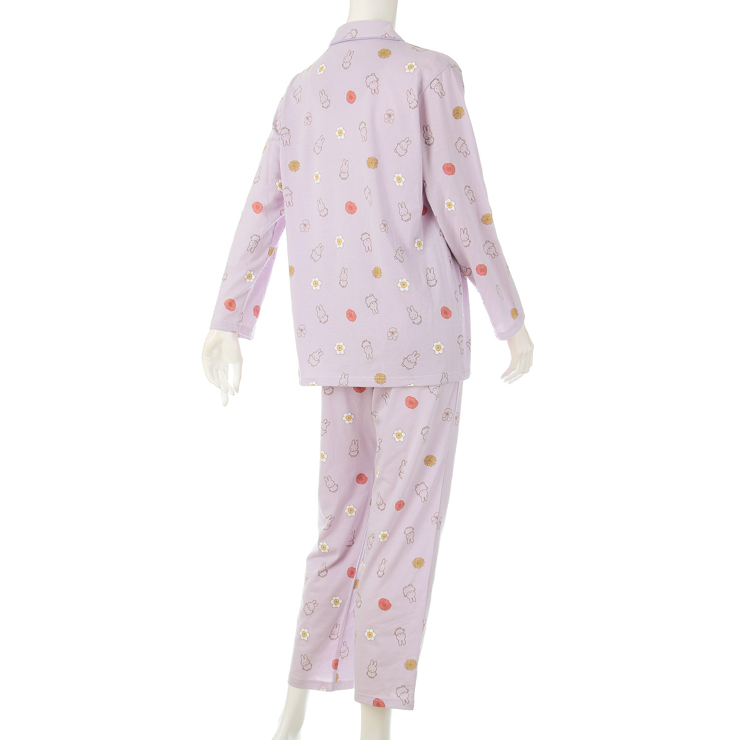 miffy 天竺総柄プリント 長袖長パンツシャツパジャマ  レディース - 画像4