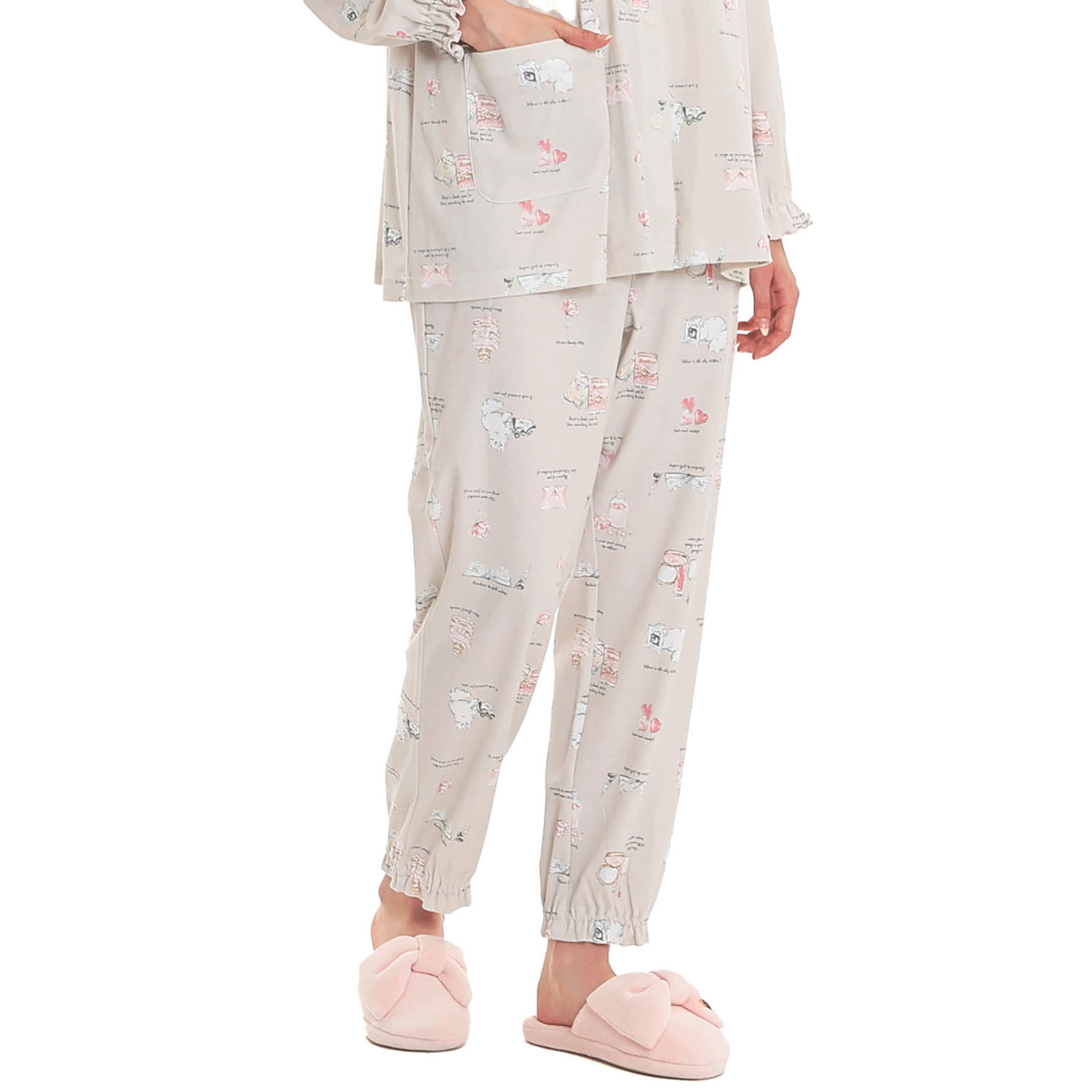 Narue スムースレディキャットギャザーパジャマ - 画像14