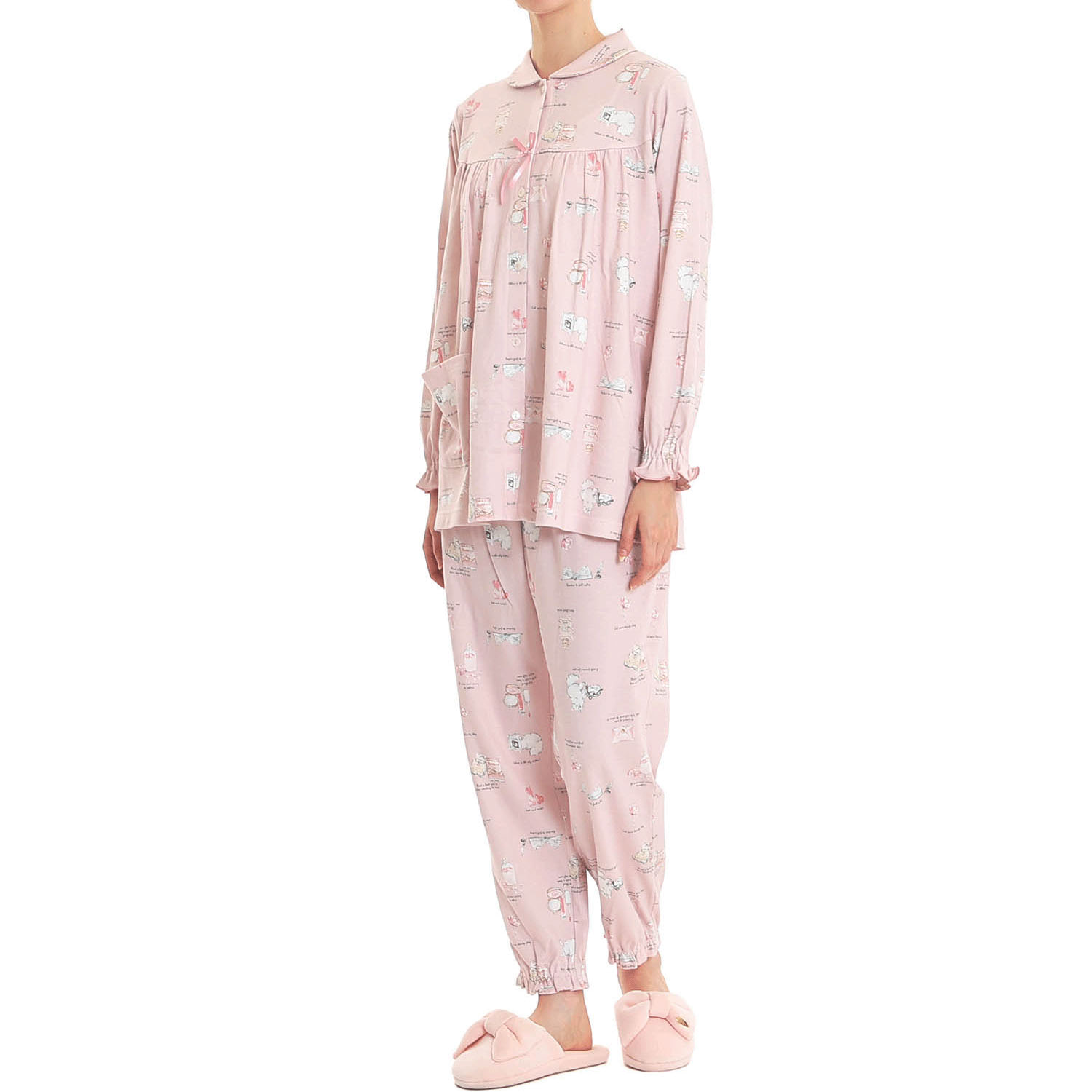 Narue スムースレディキャットギャザーパジャマ - 画像19