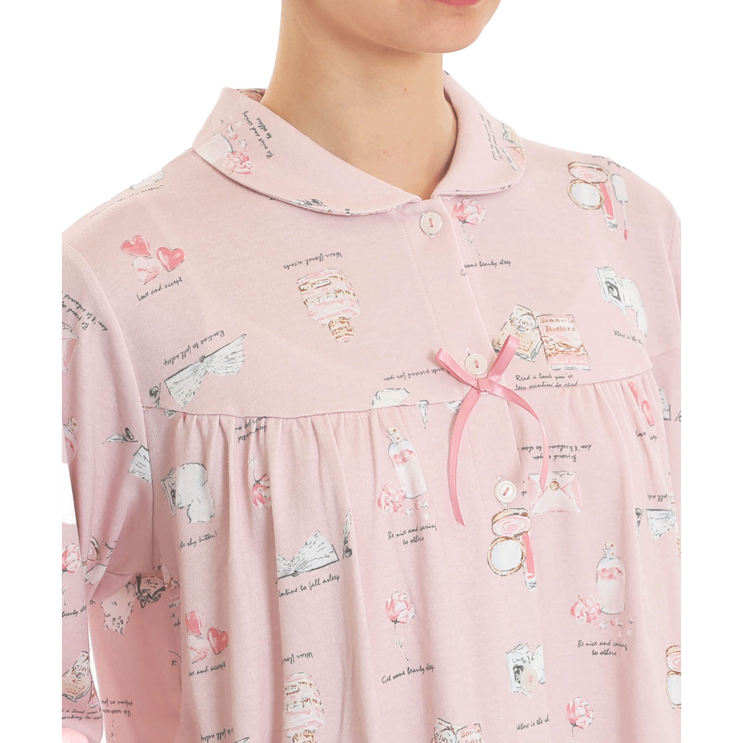 Narue スムースレディキャットギャザーパジャマ - 画像20