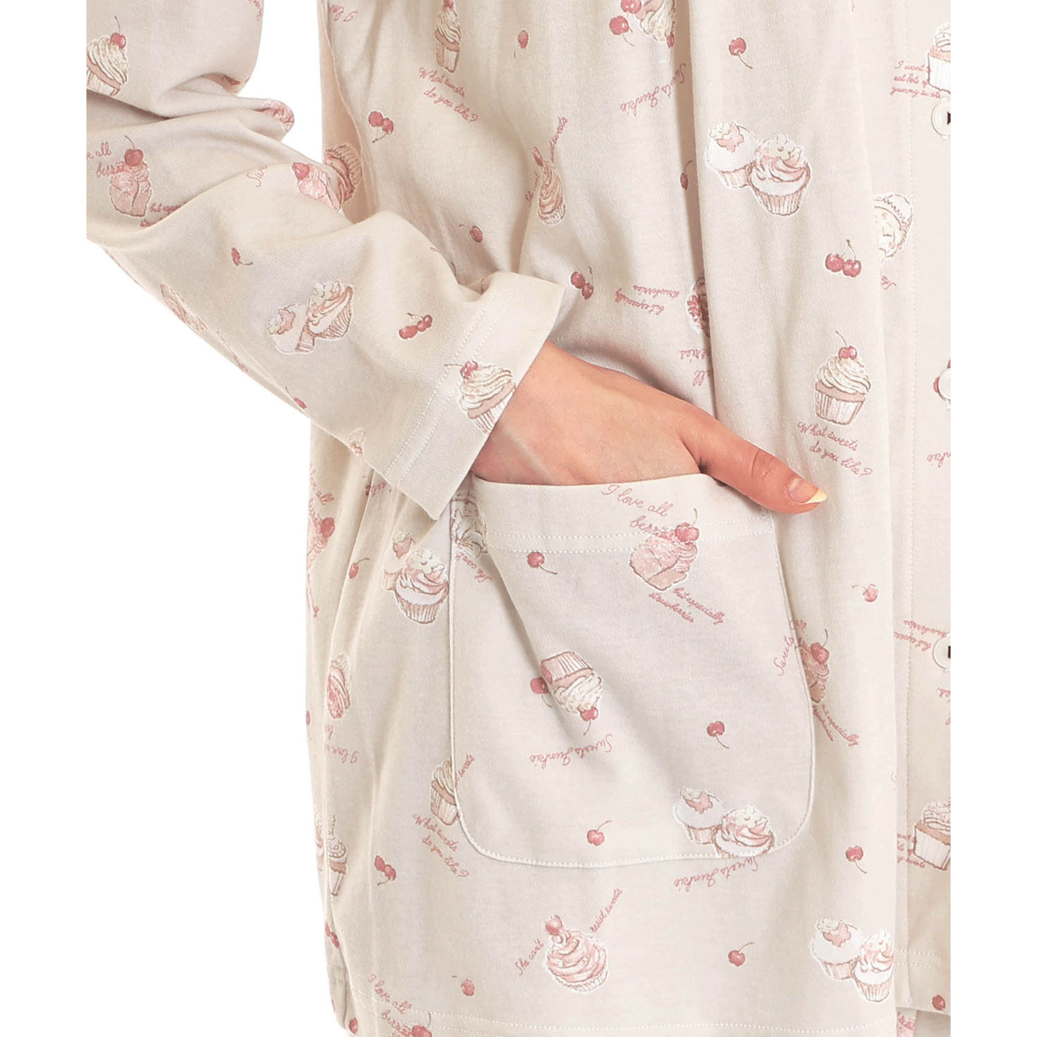 Narue スムースカップケーキギャザーパジャマ - 画像12