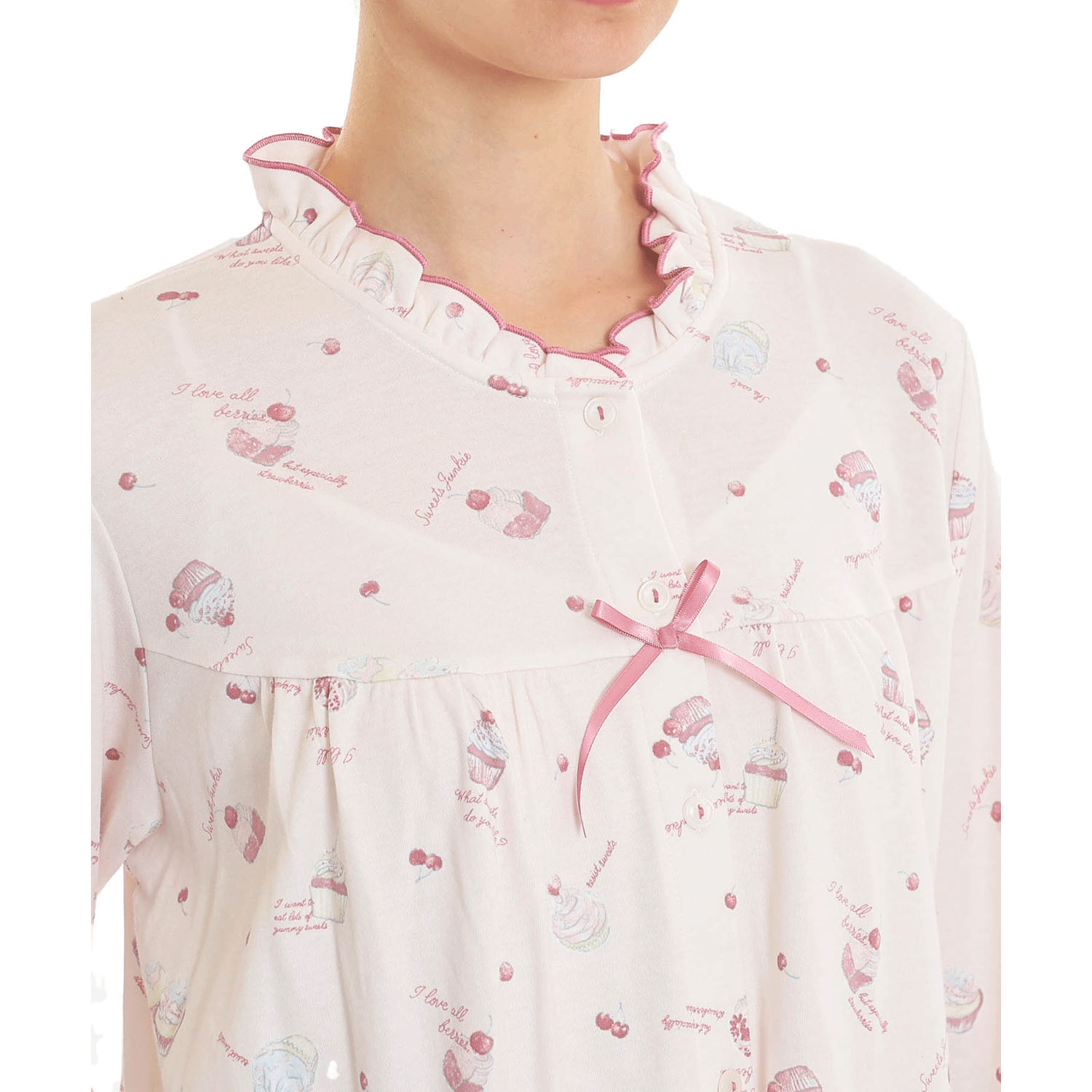 Narue スムースカップケーキギャザーパジャマ - 画像18