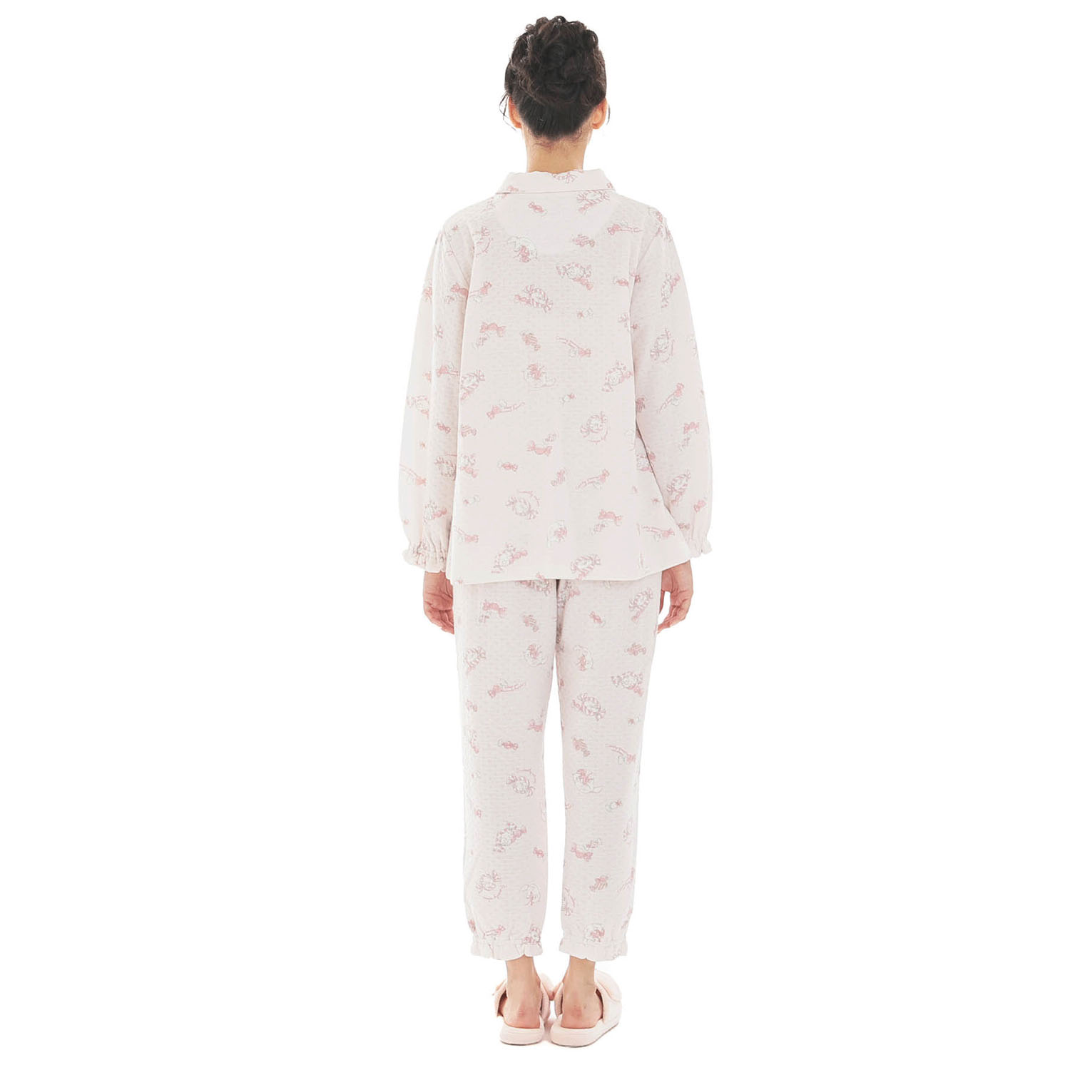 Narue 接結（綿入り）ボンボンキャットシャツパジャマ - 画像24