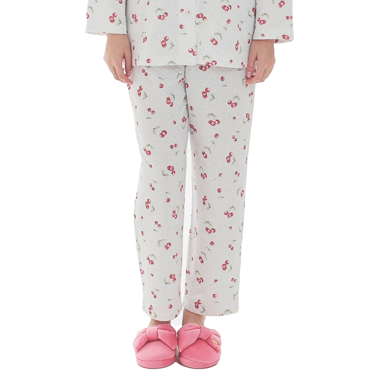 Narue 接結（綿入り）チェリーシャツパジャマ - 画像12