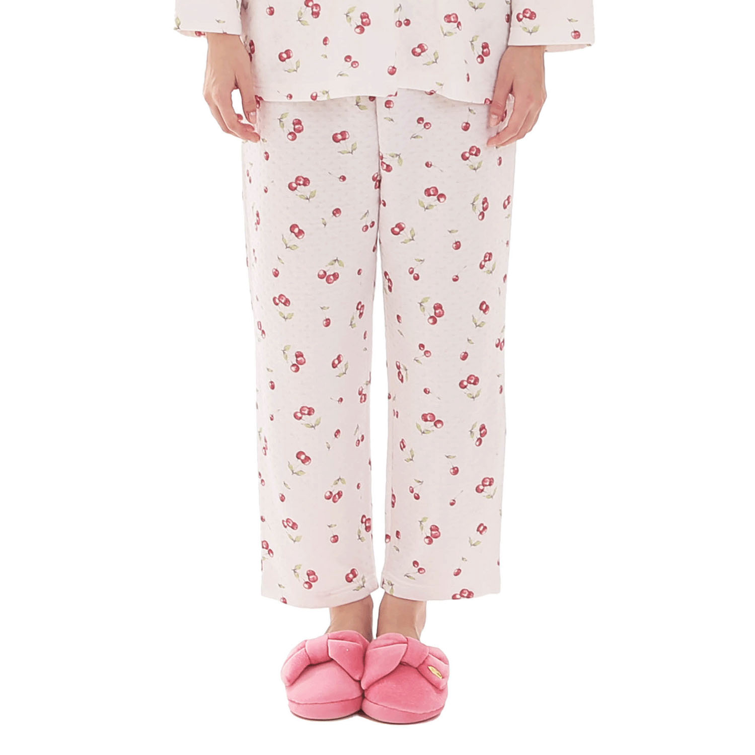 Narue 接結（綿入り）チェリーシャツパジャマ - 画像19