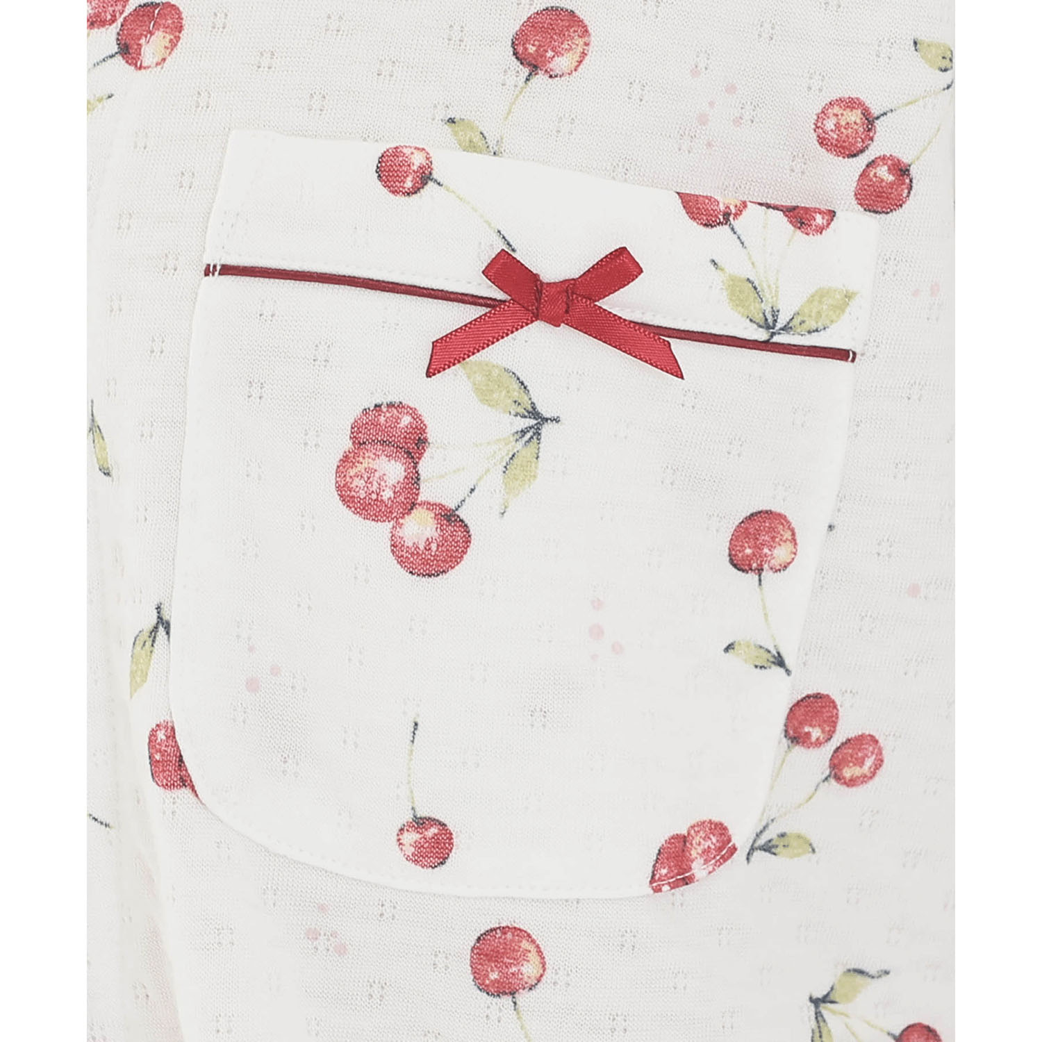 Narue 接結（綿入り）チェリーシャツパジャマ - 画像5