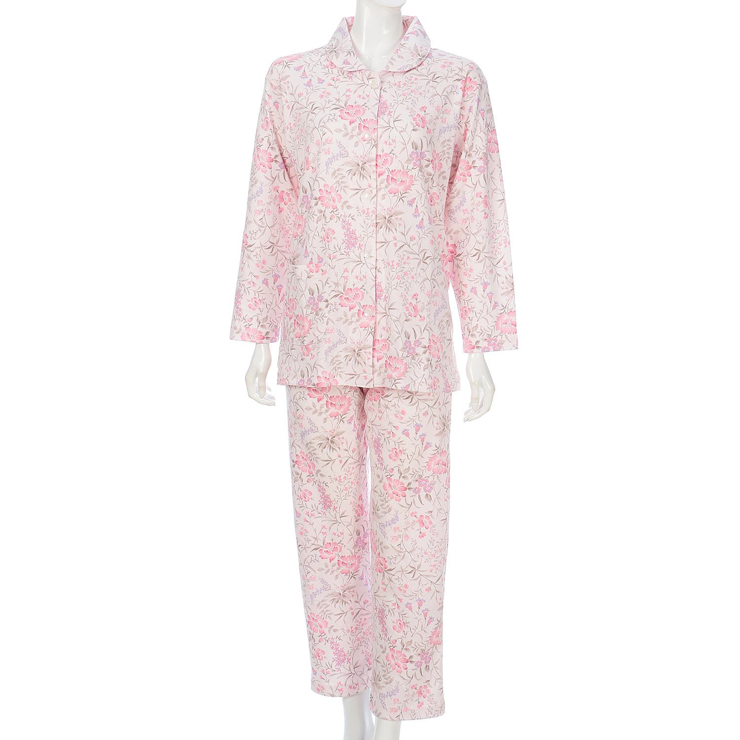 婦人綿100％スムースパジャマLL 日本製 - 画像1