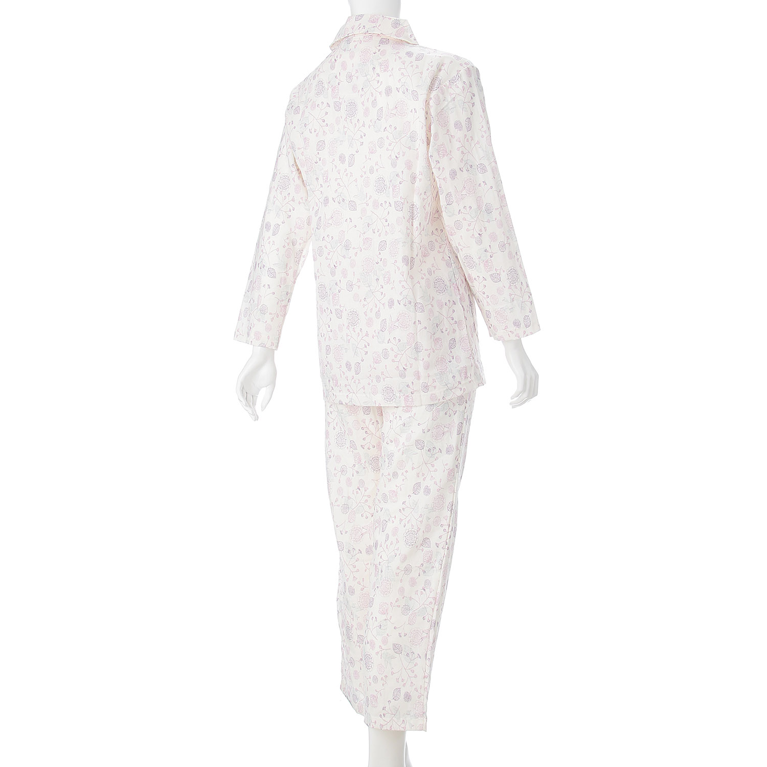 婦人ガーゼ全開シャツパジャマ S／M／L 日本製 - 画像4