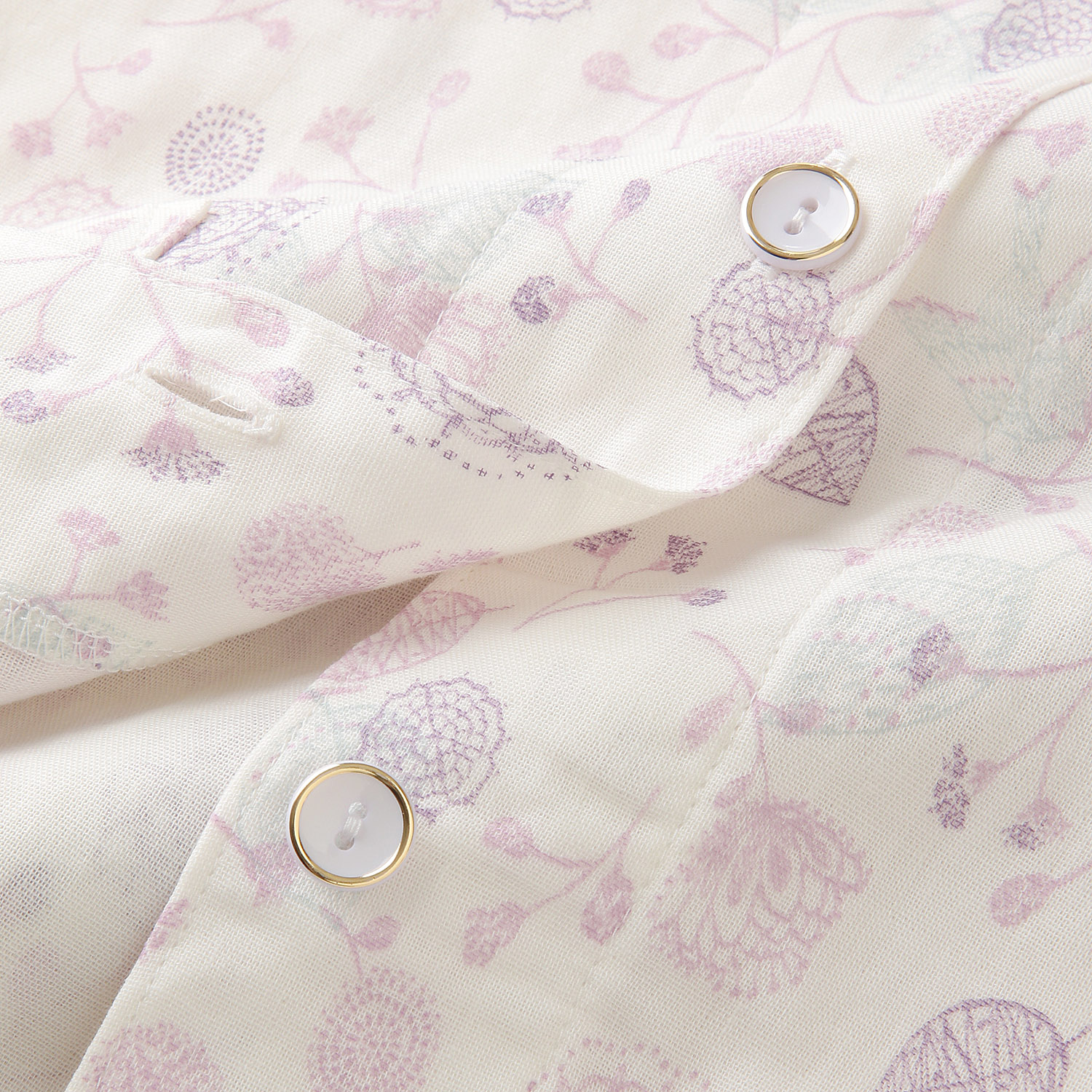 婦人ガーゼ全開シャツパジャマ LL 日本製 - 画像6