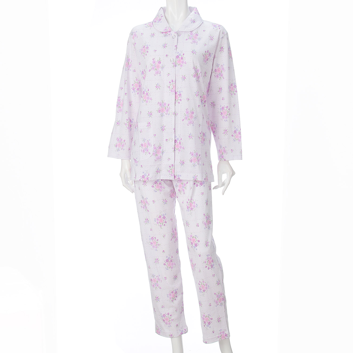 婦人 綿天竺全開パジャマ  LL 日本製 - 画像5