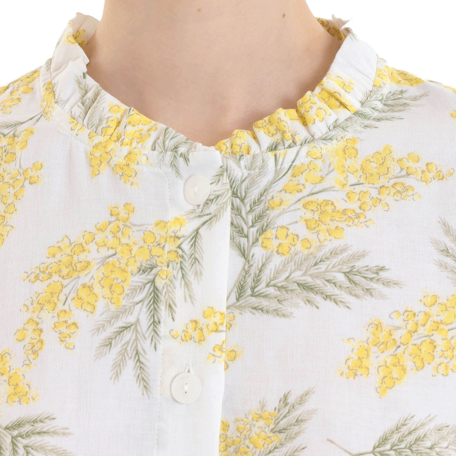 Narue 50／ダブルガーゼミモザフリルパジャマ - 画像4