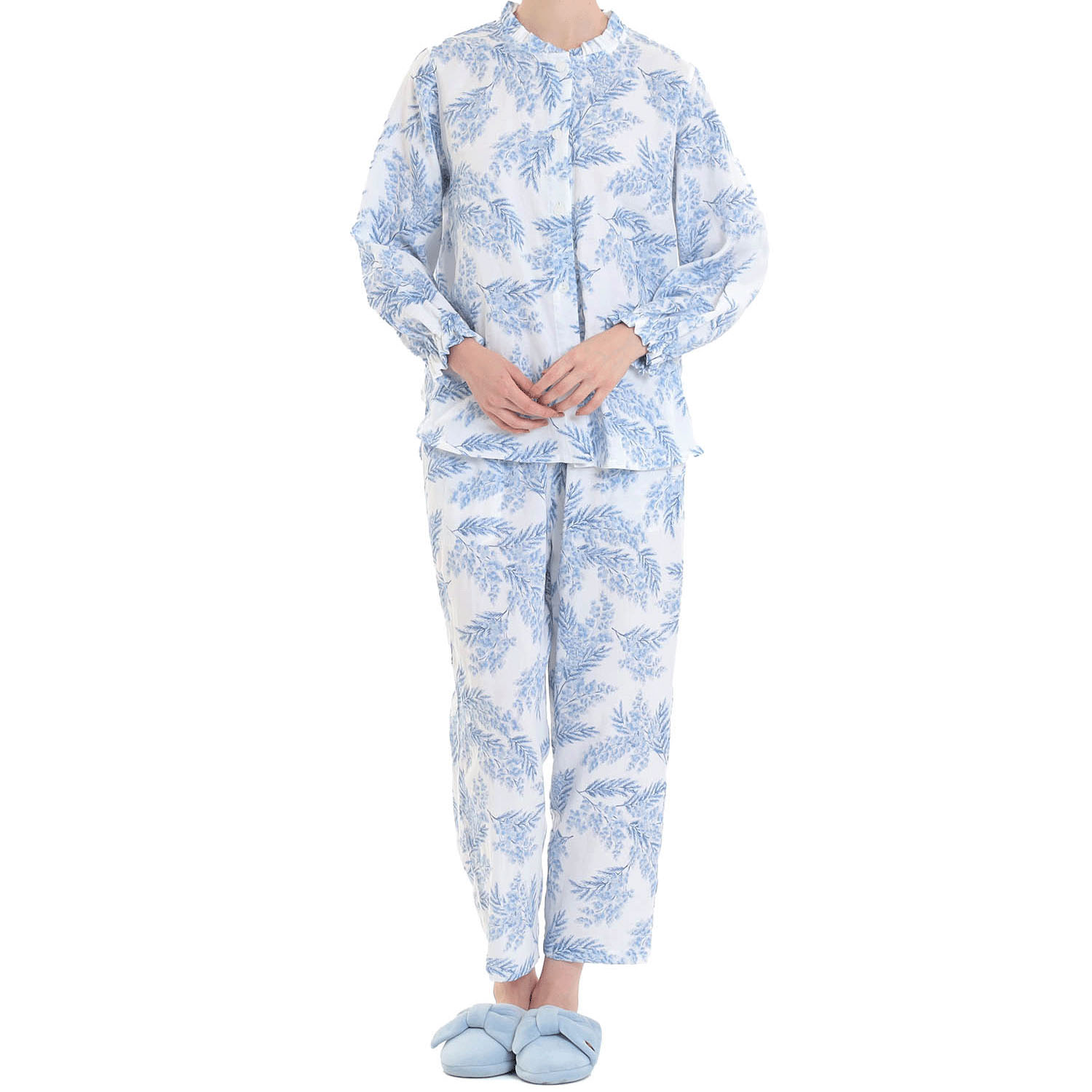 Narue 50／ダブルガーゼミモザフリルパジャマ - 画像10