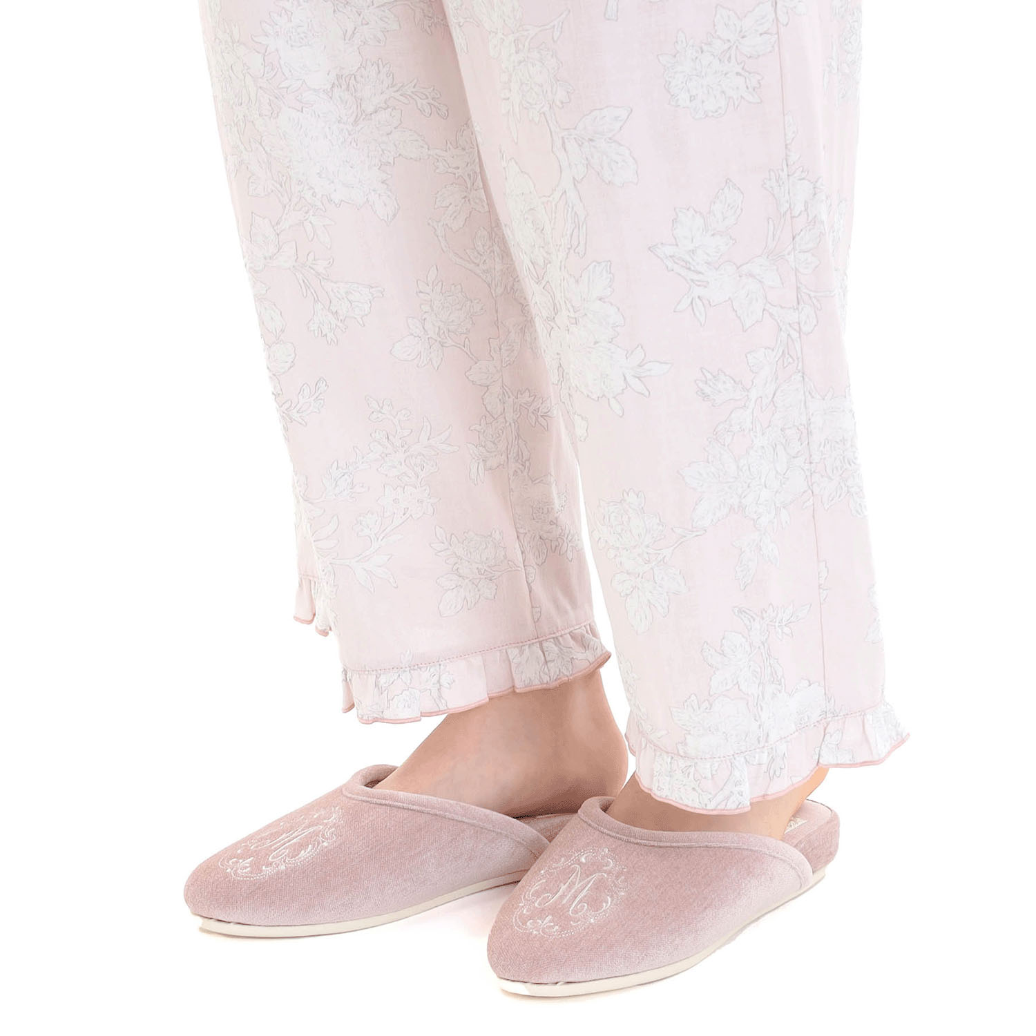 Narue 50／ダブルガーゼローズミュールフリルパジャマ - 画像15