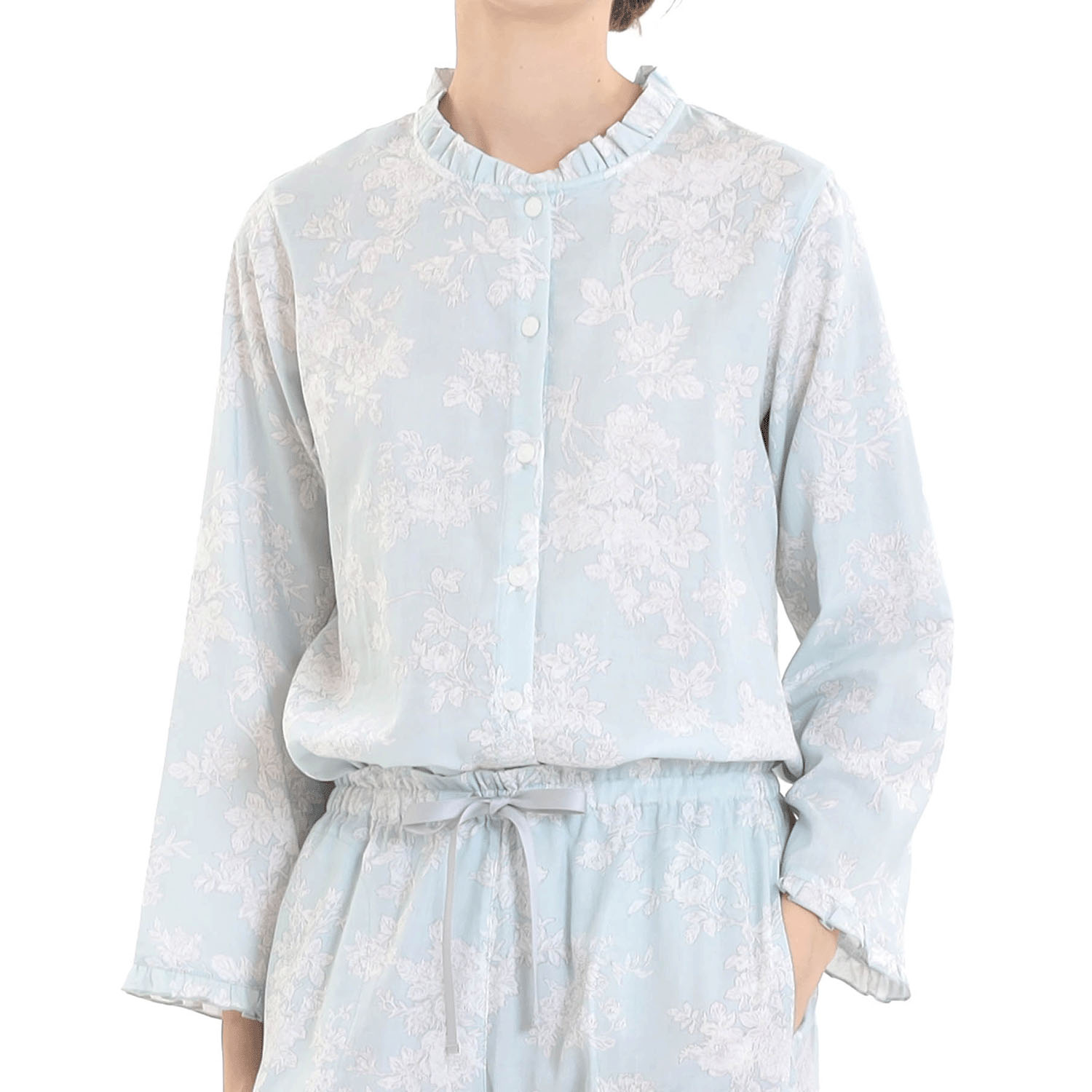 Narue 50／ダブルガーゼローズミュールフリルパジャマ - 画像17