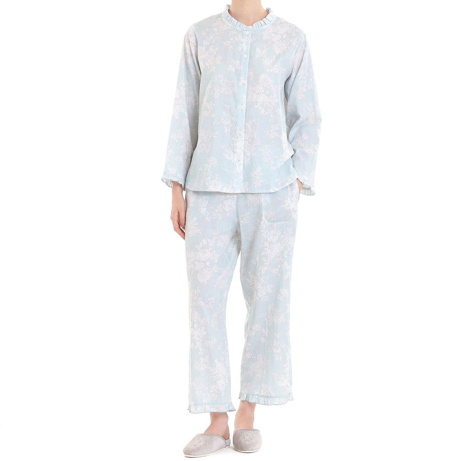 Narue 50／ダブルガーゼローズミュールフリルパジャマ - 画像19