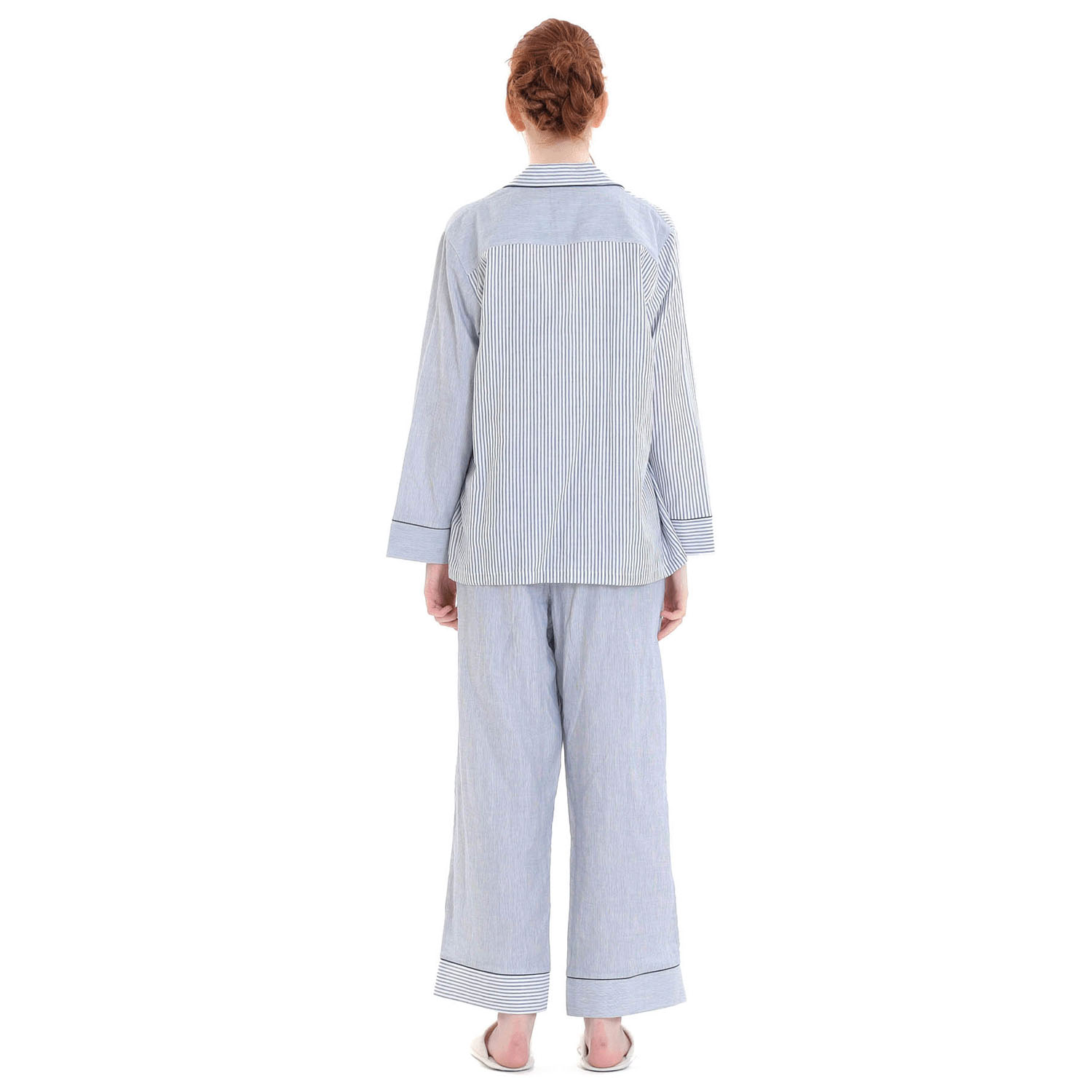 Narue コットンダブルガーゼストライプテーラードパジャマ - 画像26