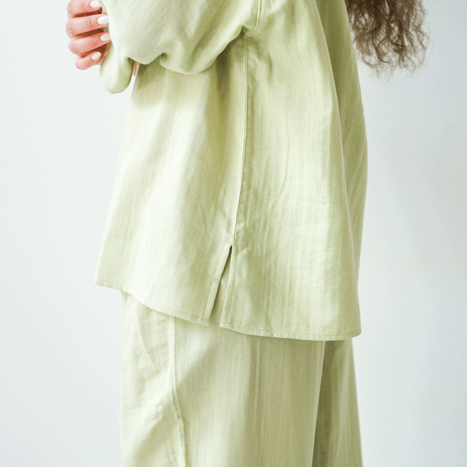 着る保湿クリーム スクエア開襟7分袖パジャマ - 画像14