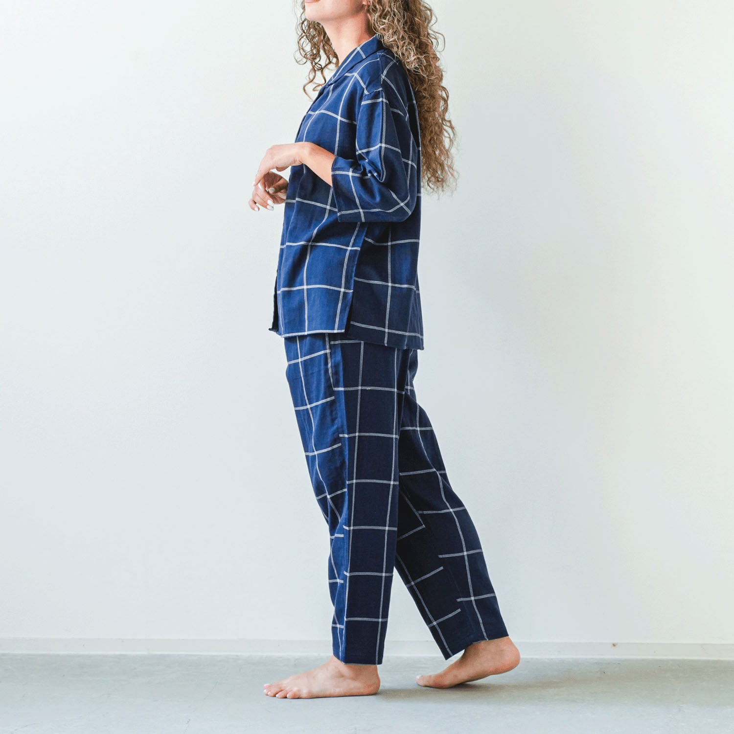 着る保湿クリーム スクエア開襟7分袖パジャマ - 画像16