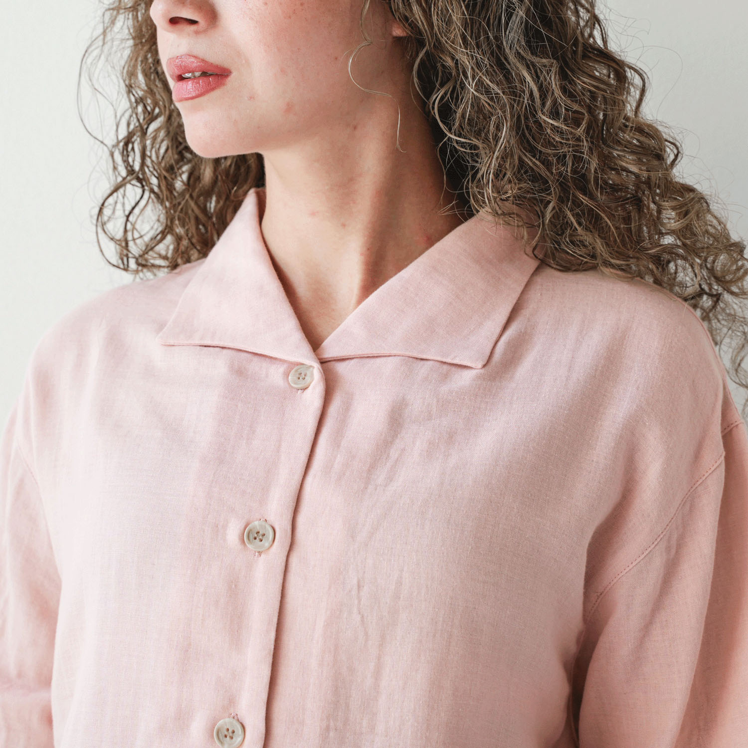 着る保湿クリーム スクエア開襟7分袖パジャマ - 画像7