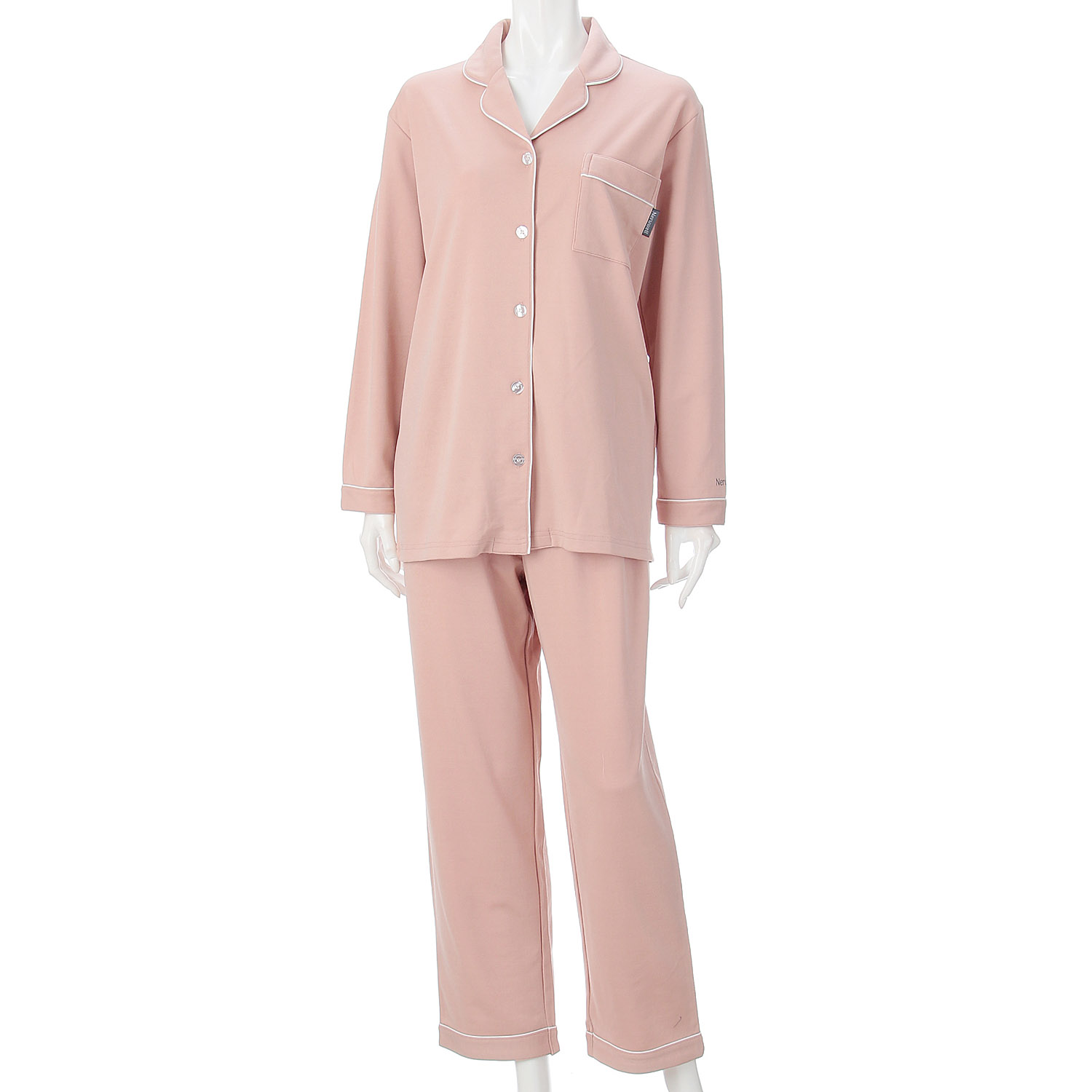 Neruwell（ネルウェル）婦人ダンボール無地シャツパジャマ - 画像2