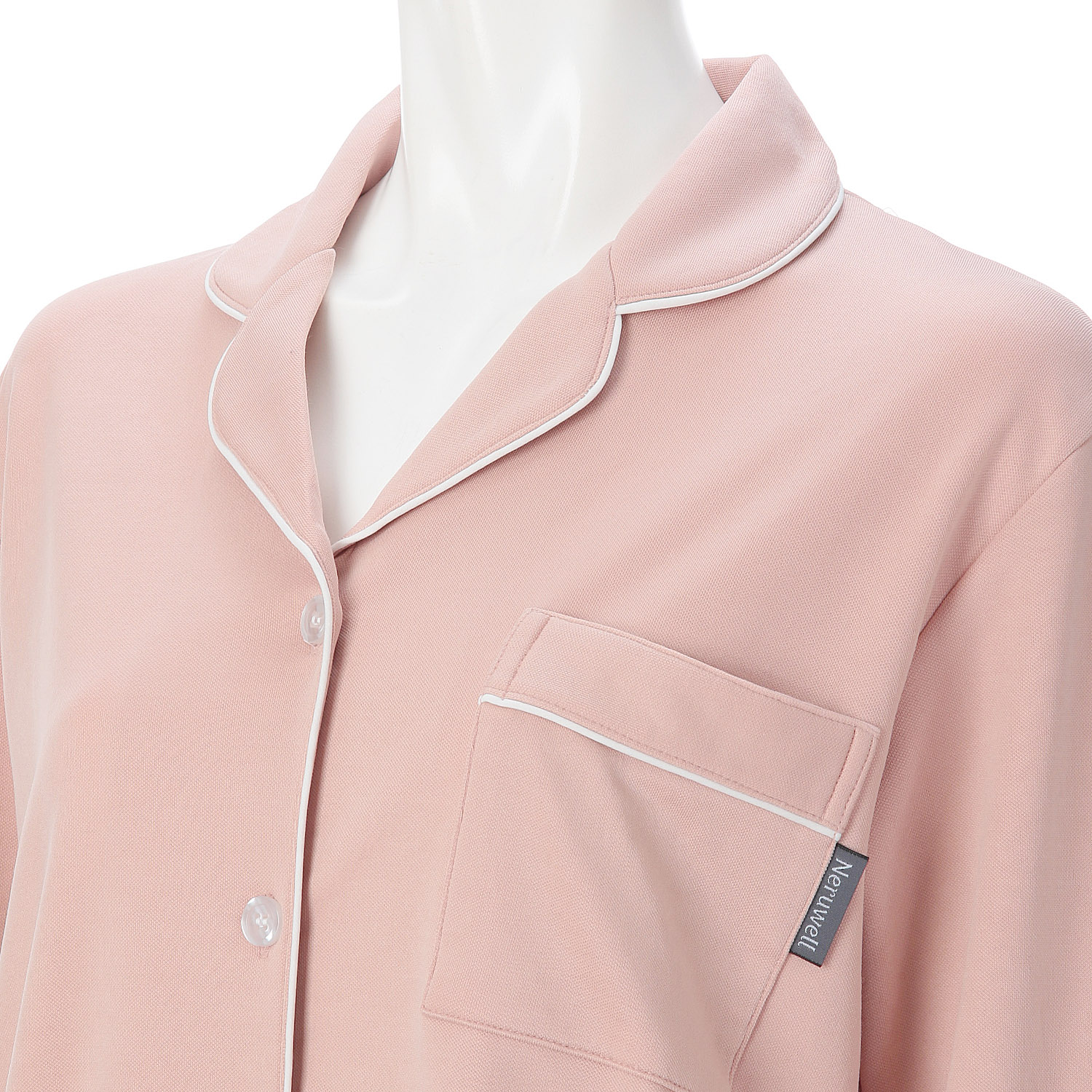 Neruwell（ネルウェル）婦人ダンボール無地シャツパジャマ - 画像4