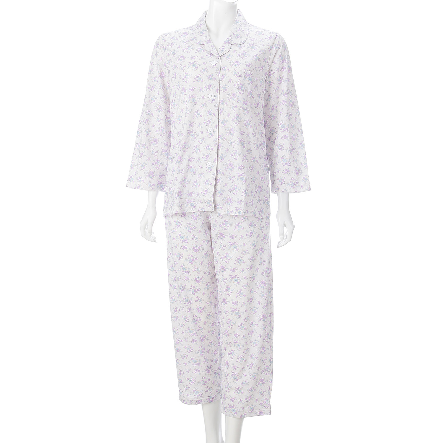 GUNZE 婦人 天竺花柄パジャマ（保湿・抗菌防臭加工） - 画像5